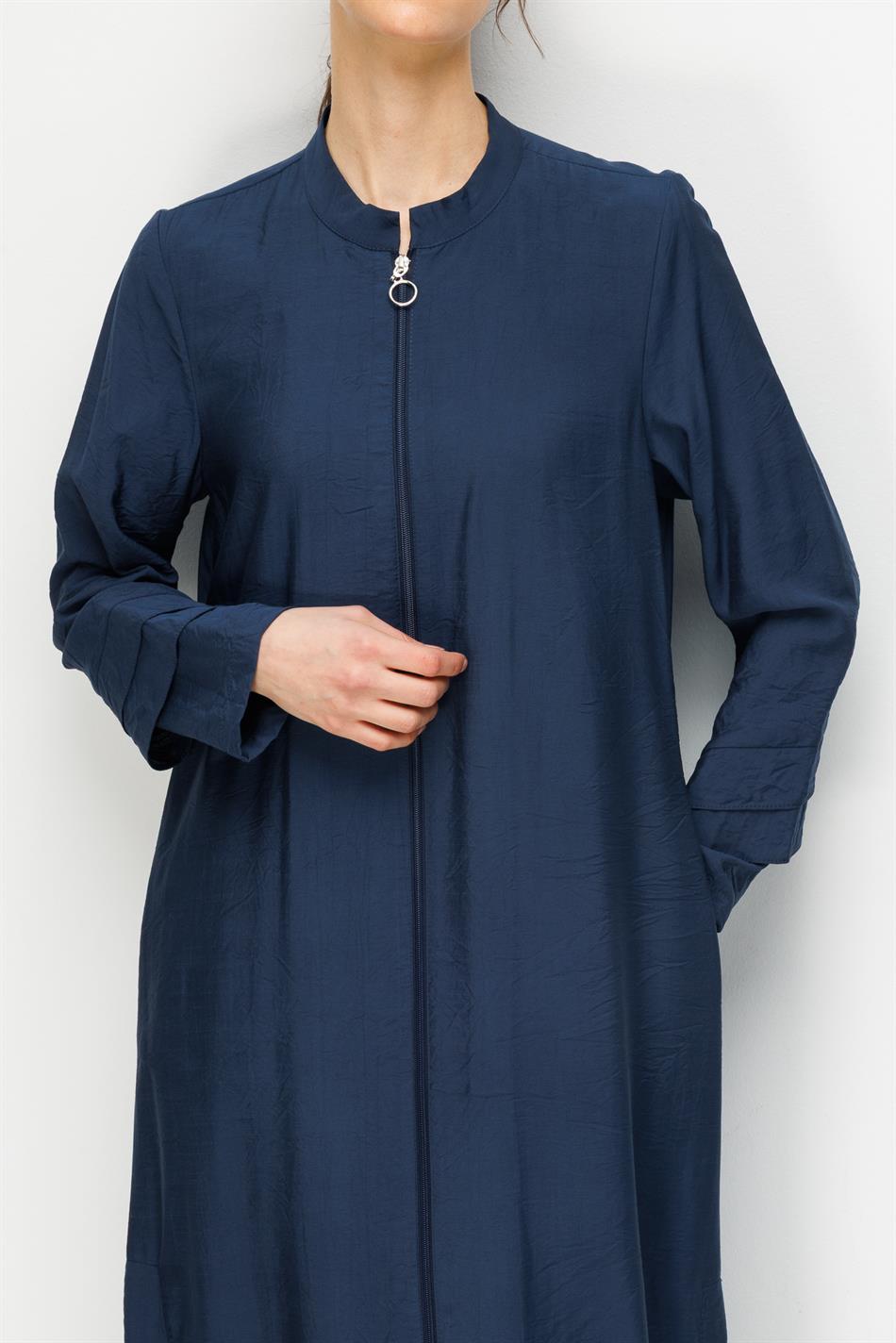 Goldy %85 LyoCELL Soft Kumaştan Aller Yırtmaç Detaylı Zamansız Kap Ferace-Laci