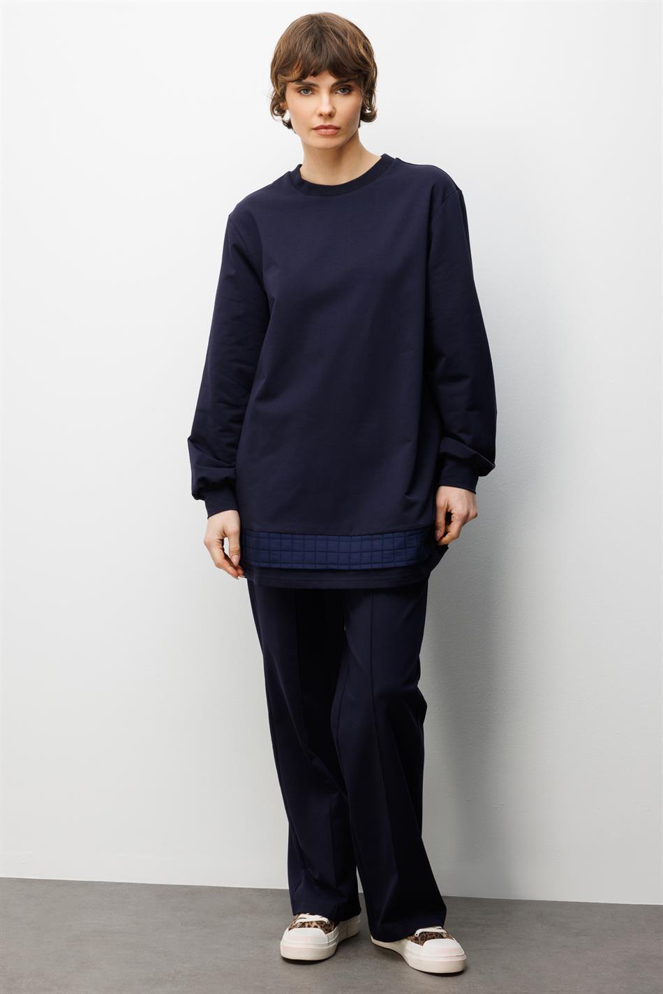 JKR Garni Detaylı Örme Pantolon Kombinli Takım-Laci