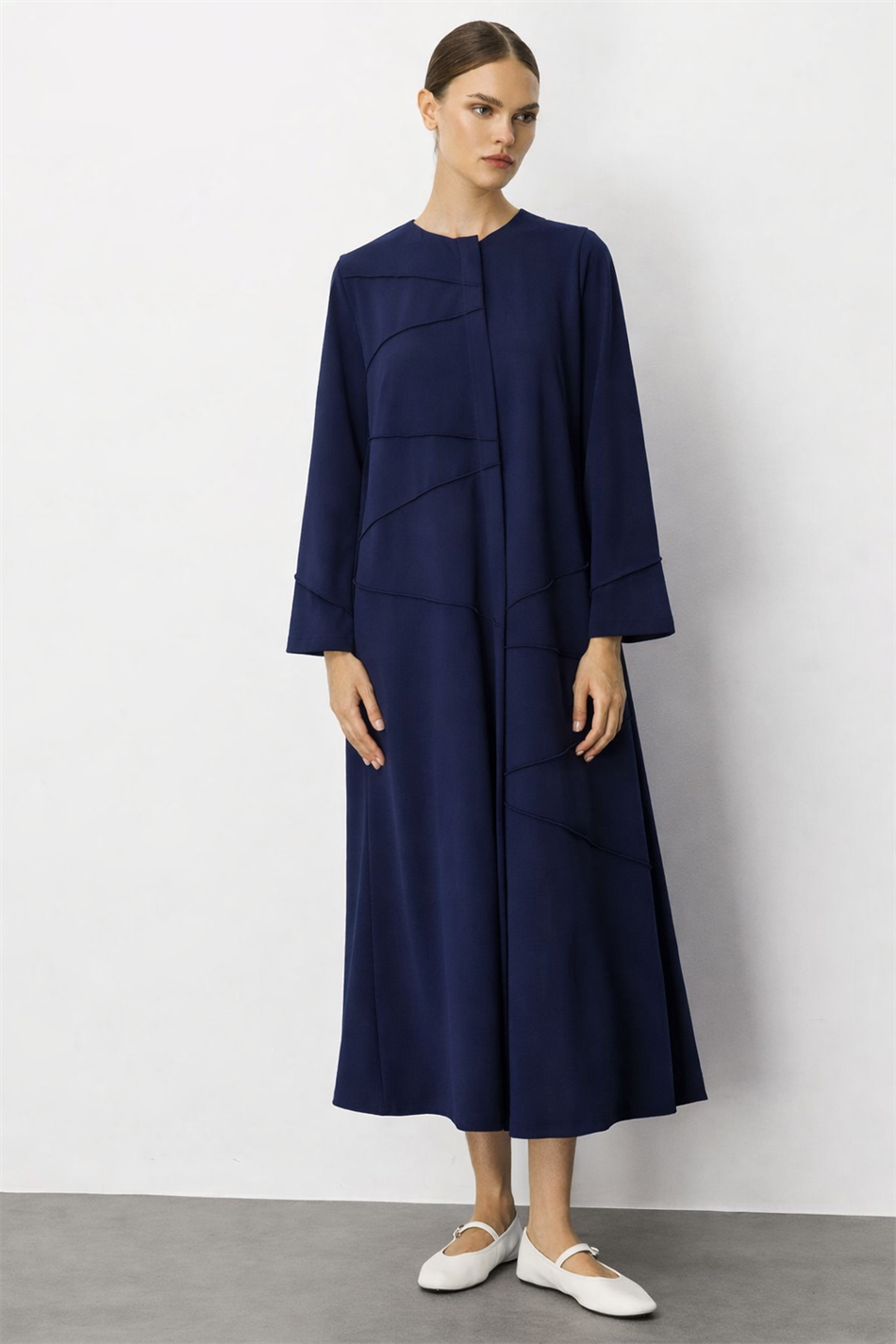 Krep Esnek Dokulu Örme Elişi Kırım Garni Sade Kap/ Ferace-Laci