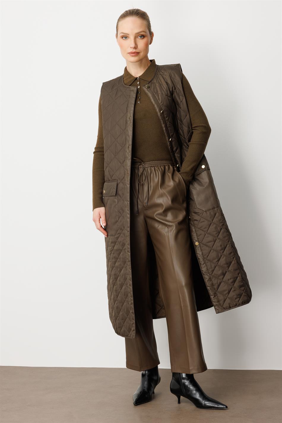 Micca Timeless (zacht) gevoerd vest met vezelvulling - kaki