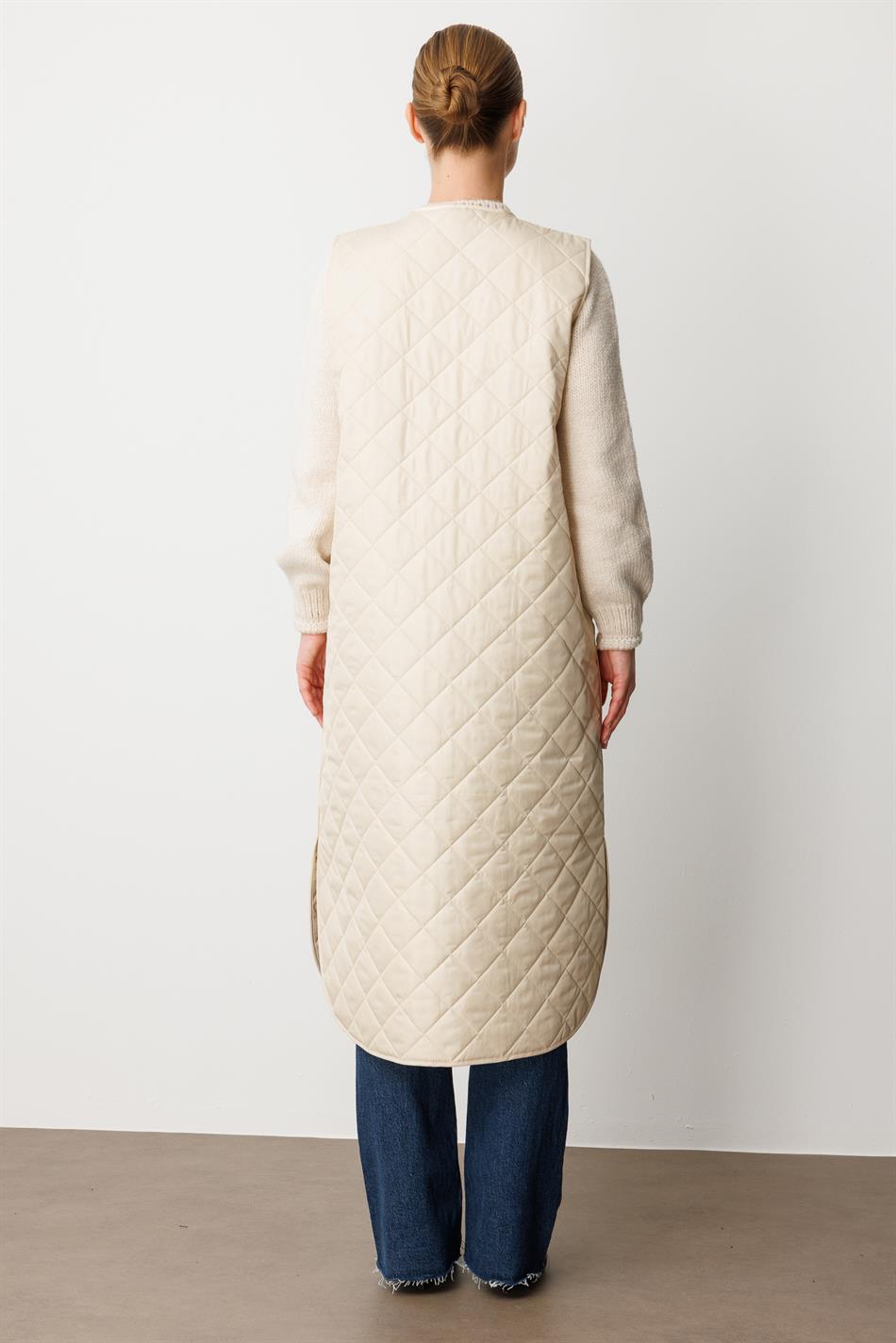Micca Timeless (Soft) Fiber-Filled Lined Vest - Beige