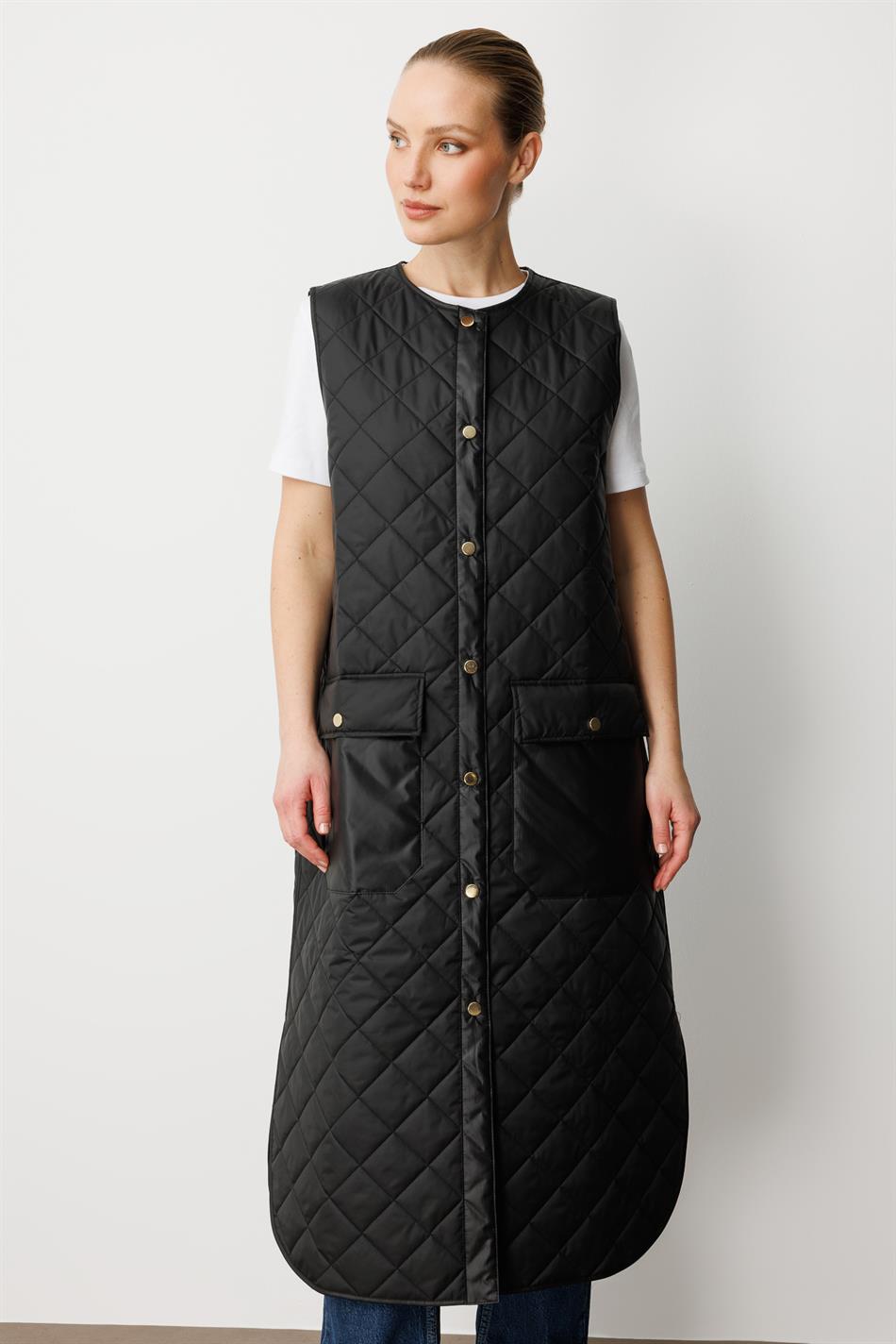 Micca Timeless (Soft) Fiber-Filled Lined Vest - Black