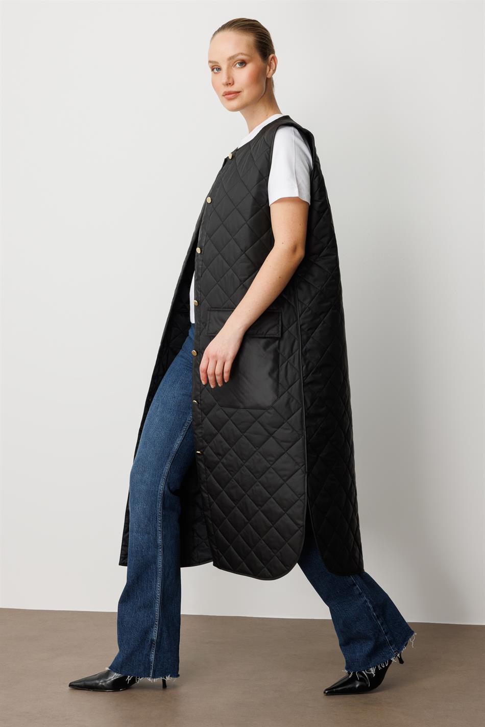 Micca Timeless (Soft) Fiber-Filled Lined Vest - Black