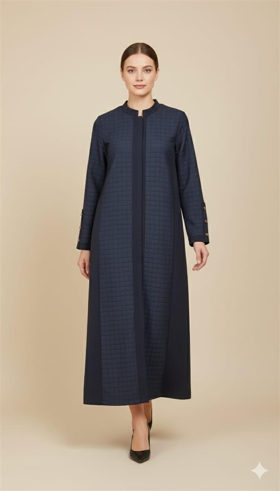 Mix Jakar Kapitone ve Krep Kumaş Karışımı Astarlı Zamansız Trench Kap-Laci