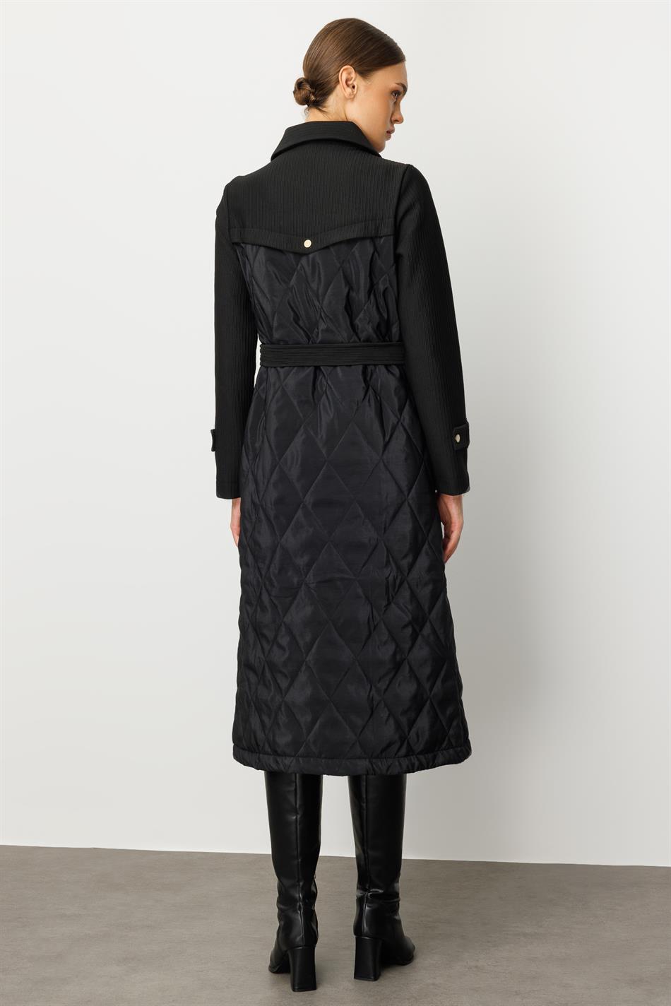 Oly Cupra Steppmantel/Trenchcoat/Jacke aus gefüttertem Otto-Stoffmix – Schwarz