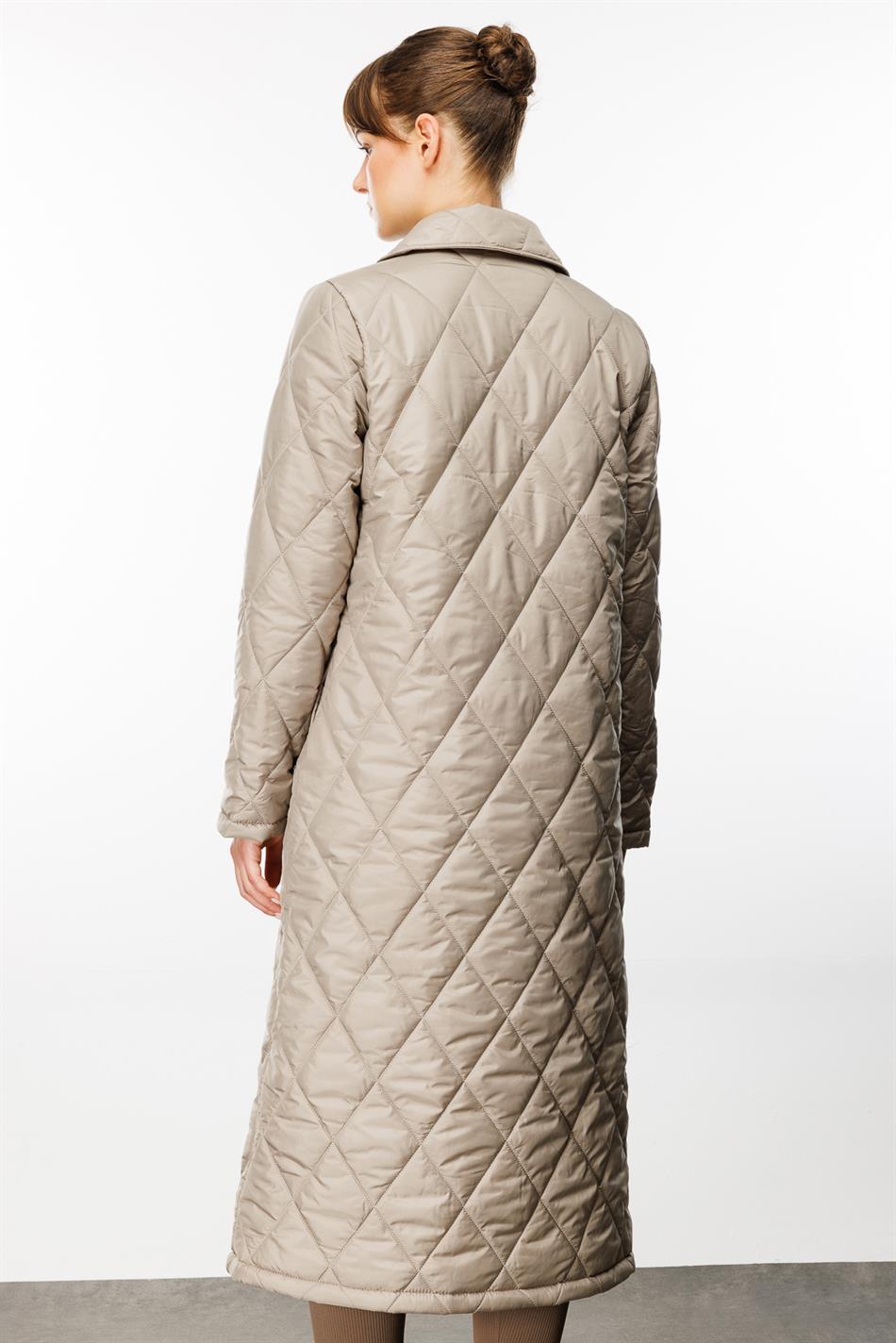 Paris Hafif Elyaf Yalıtımlı Baharlık Trençkot Kap Kaban-Taş