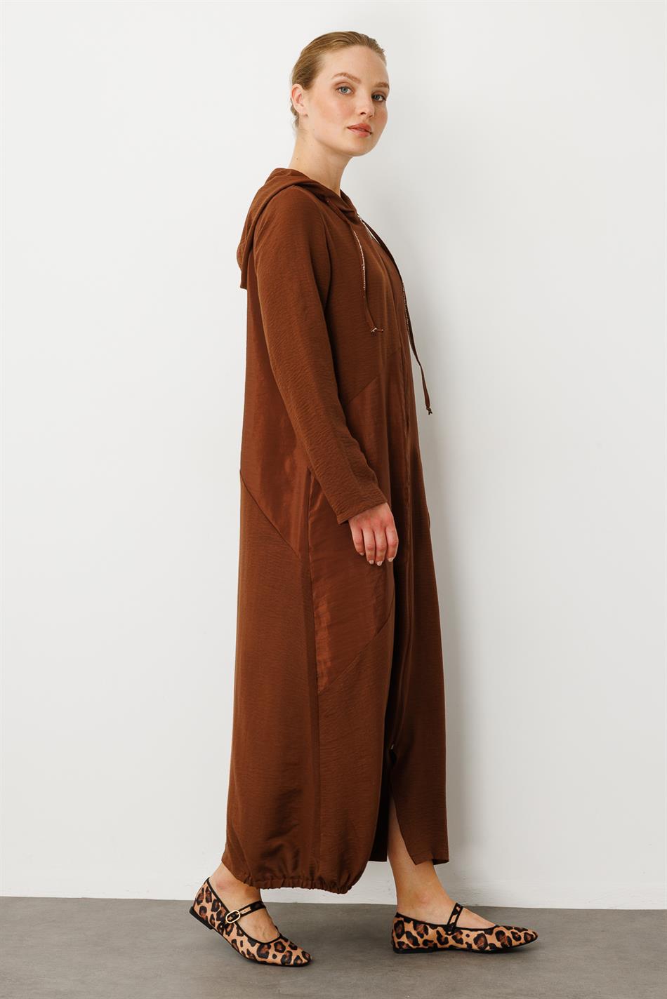 PERCHE Fijne zijdeachtige textuur Lichtgewicht Cape-bruin