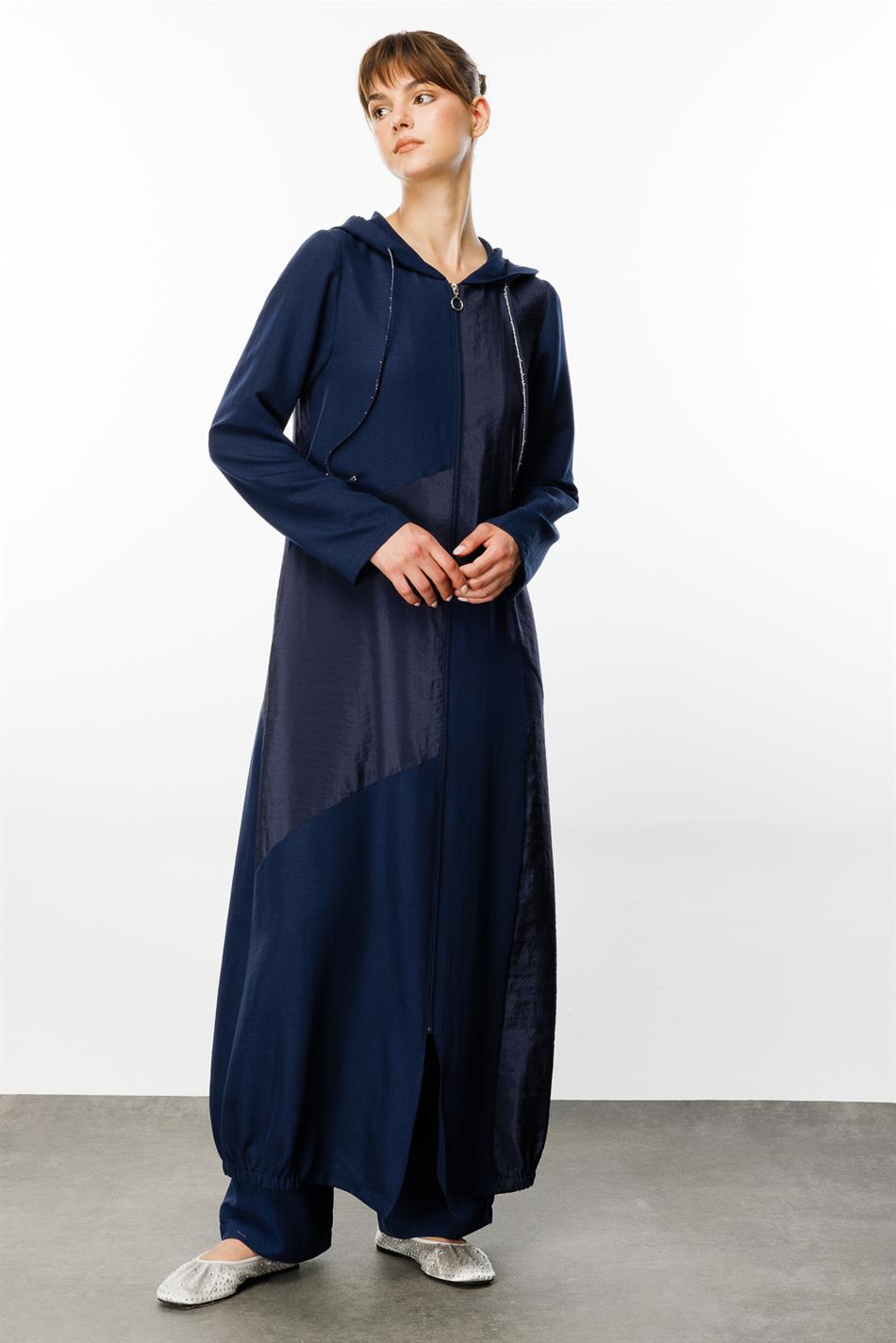 PERCHE İnce İpekçe Dokulu Hafif  Kap Ferace-Laci