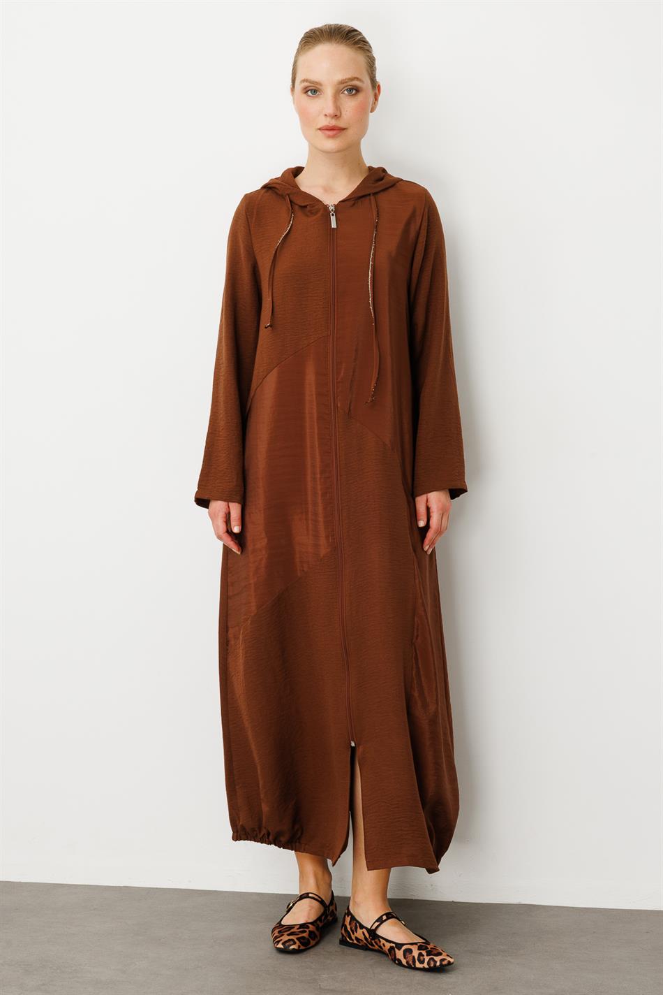 PERCHE Fijne zijdeachtige textuur Lichtgewicht Cape-bruin