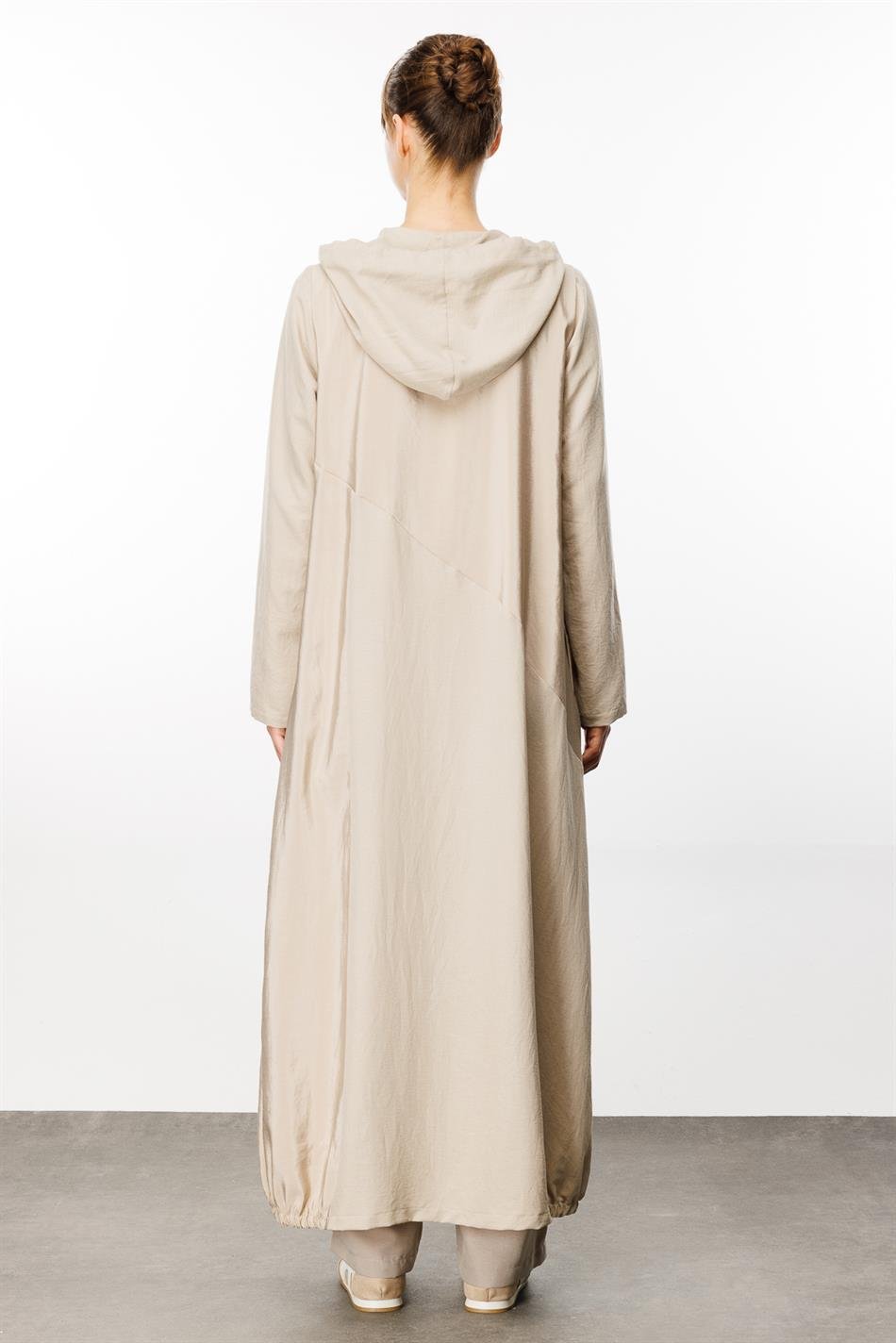 PERCHE İnce İpekçe Dokulu Hafif  Kap Ferace-Taş