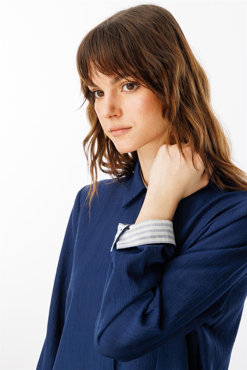 Santi Garni Hosen-Set mit Details – Marineblau