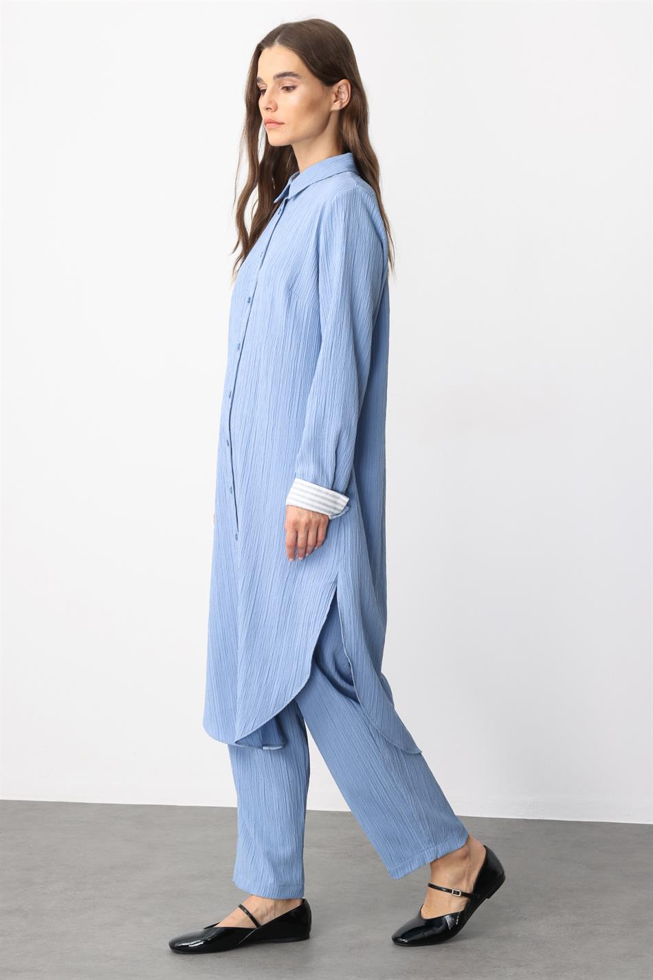 Shanti Garni Detailliertes Hosenset – Indigo