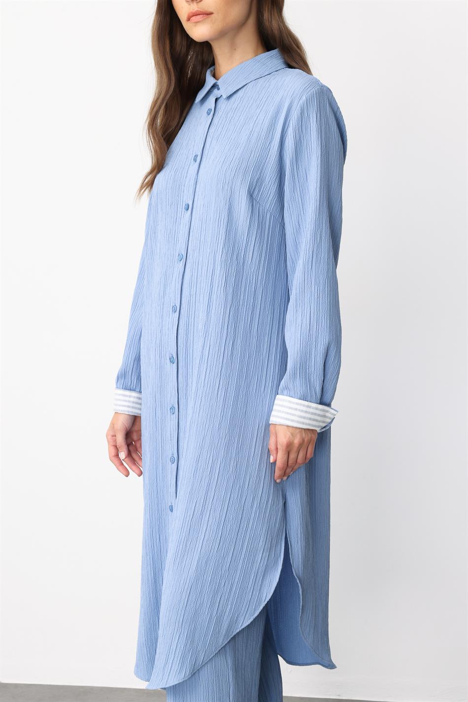 Shanti Garni Detailliertes Hosenset – Indigo
