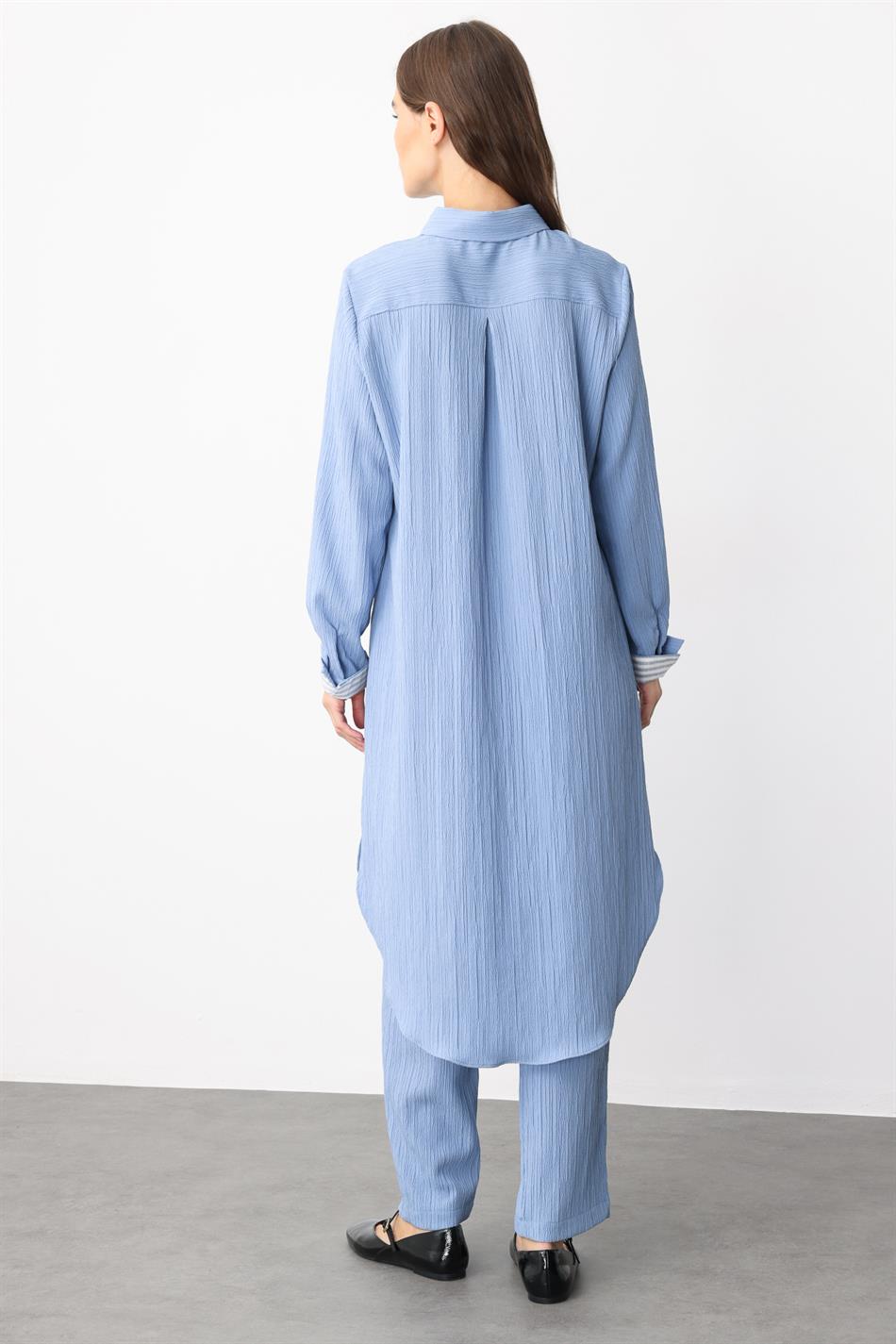 Shanti Garni Detailliertes Hosenset – Indigo