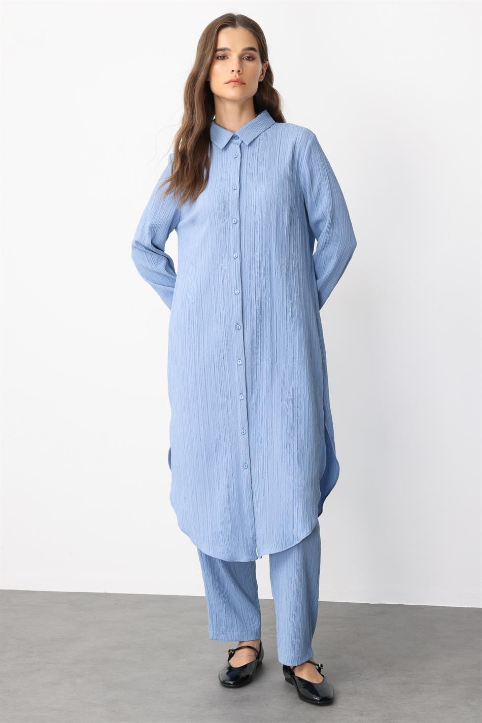 Shanti Garni Detailliertes Hosenset – Indigo
