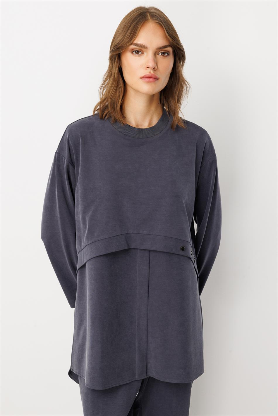 Soft Örme (miccell %55 doğal içerik) Elişi Detaylı  Pantalon Kombin Takım-Laci