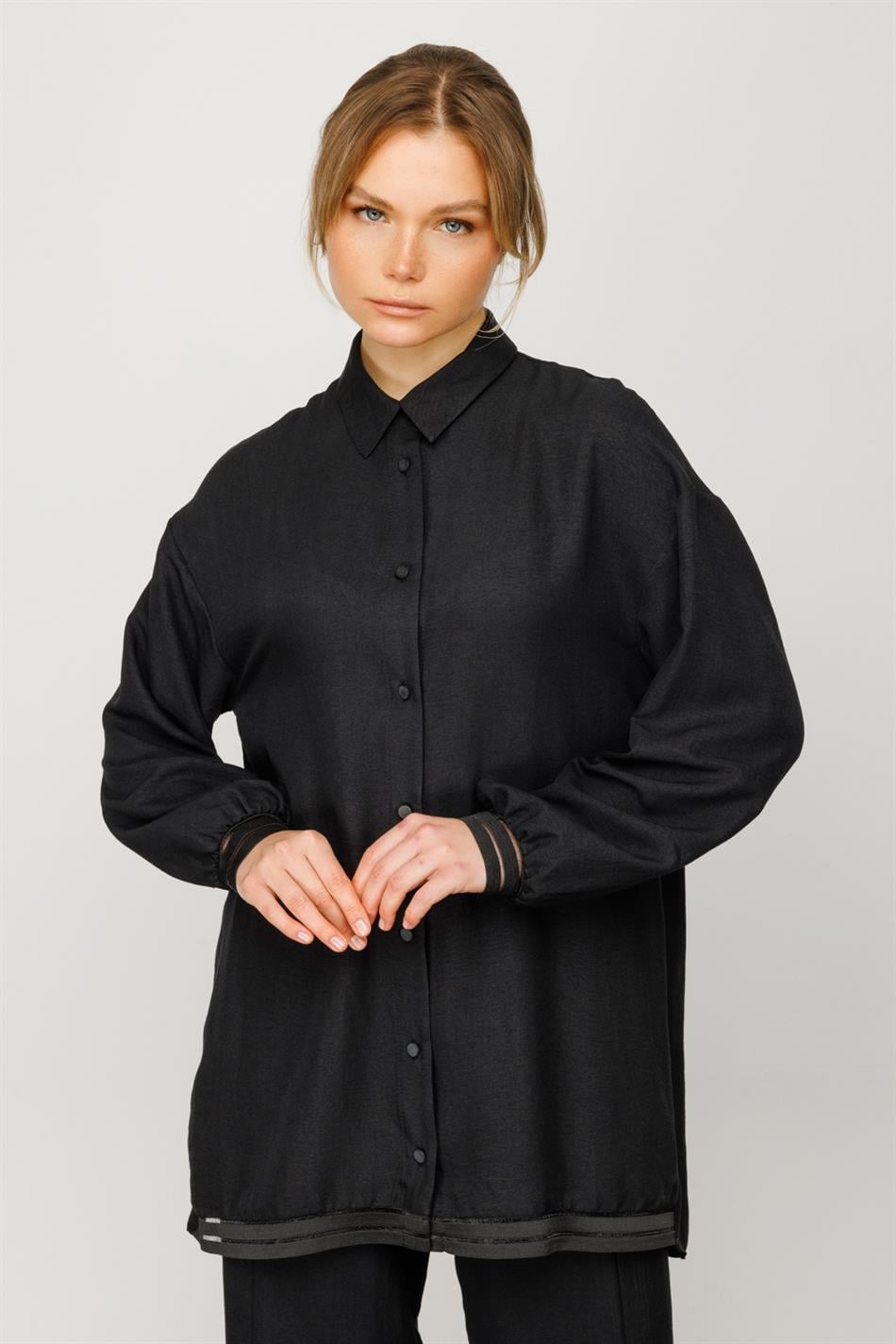 SOL Qabırğalı Kostyum - Qara