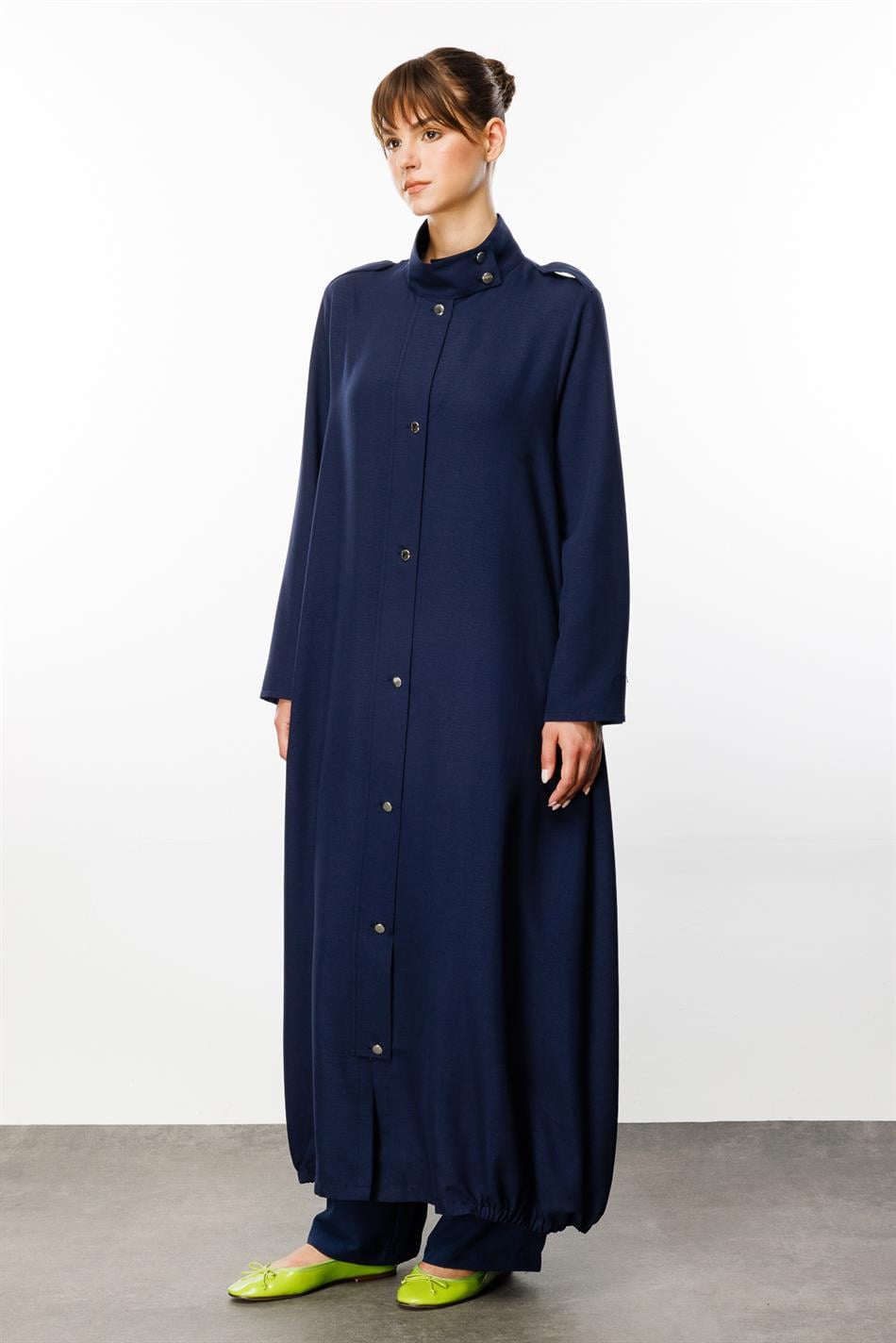 Spoza Seidenknopf-Accessoire für vielseitige Cape-Kleider/Abayas – Marineblau