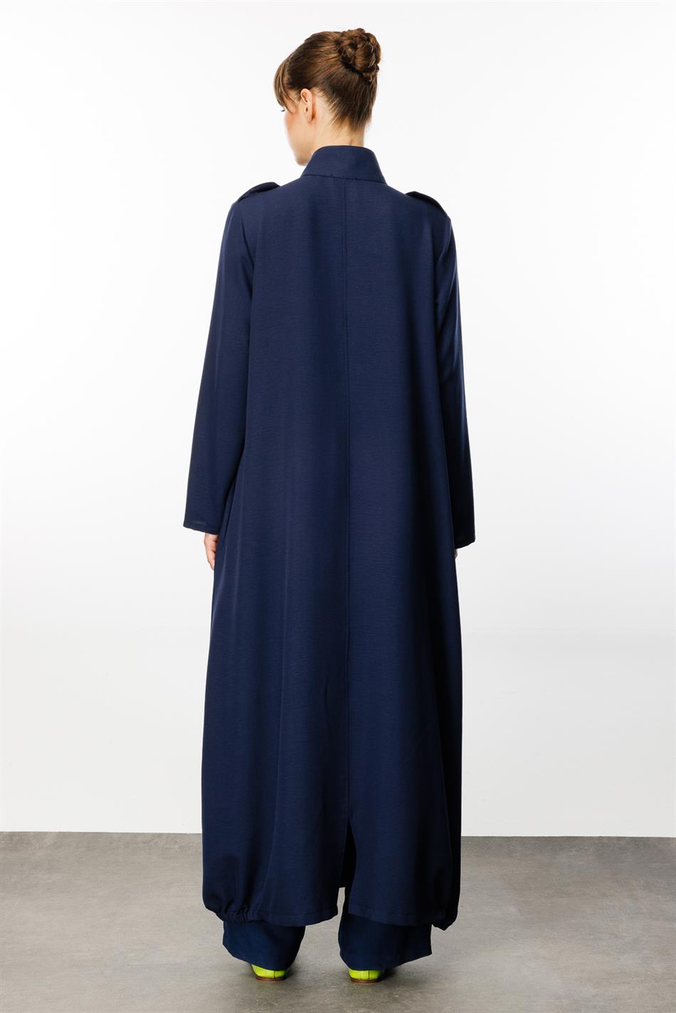 Spoza Seidenknopf-Accessoire für vielseitige Cape-Kleider/Abayas – Marineblau