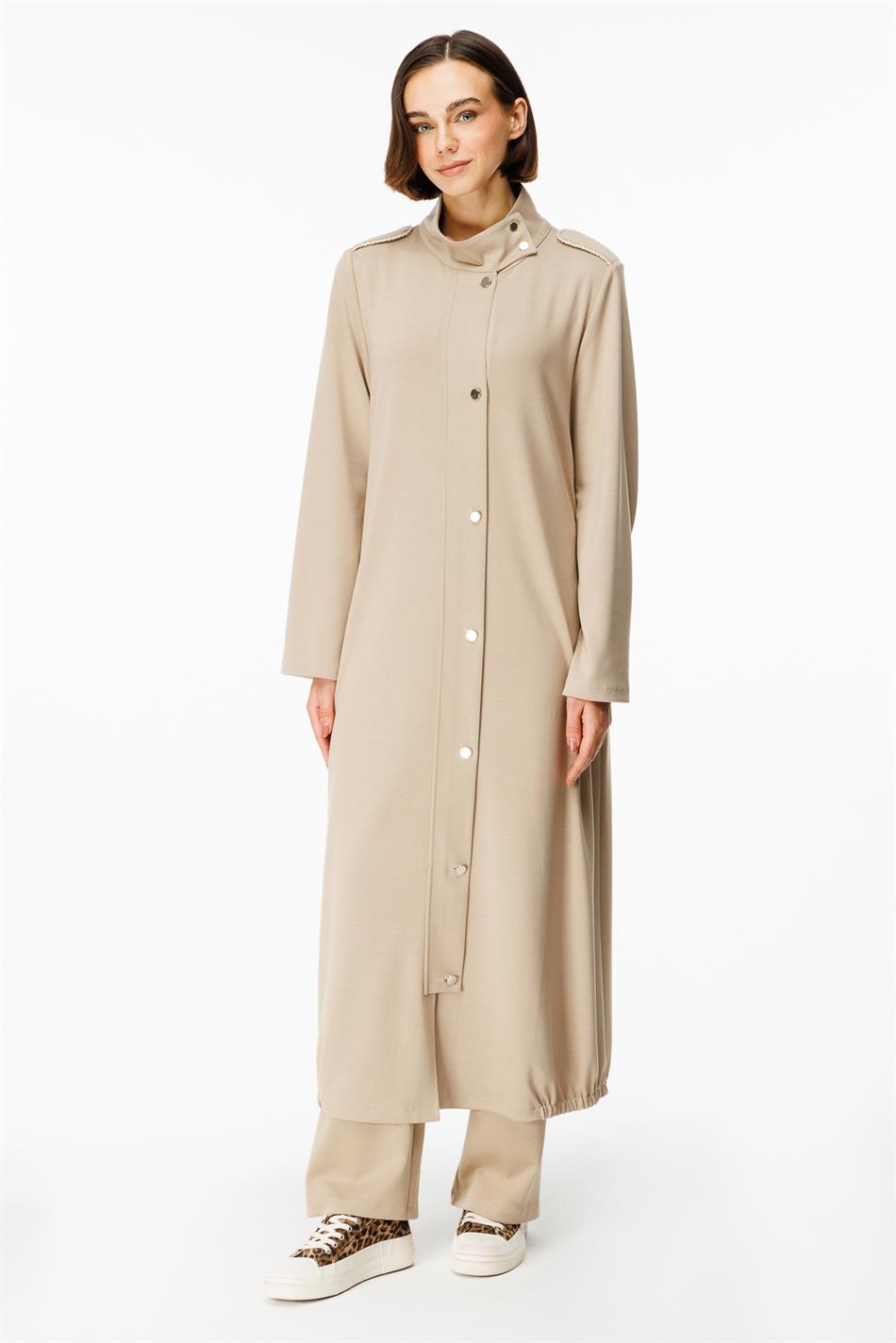 Casus Əl İşi Bias Bağlayıcı Daş Bəzəkli Trikotaj İdman Uzun Qapaq Daşı