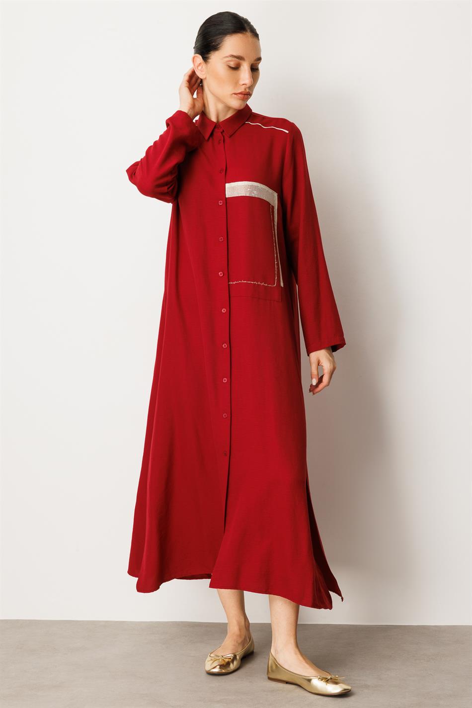 Tap İpekçe Doku Spor Kap/Tunik-Bordo