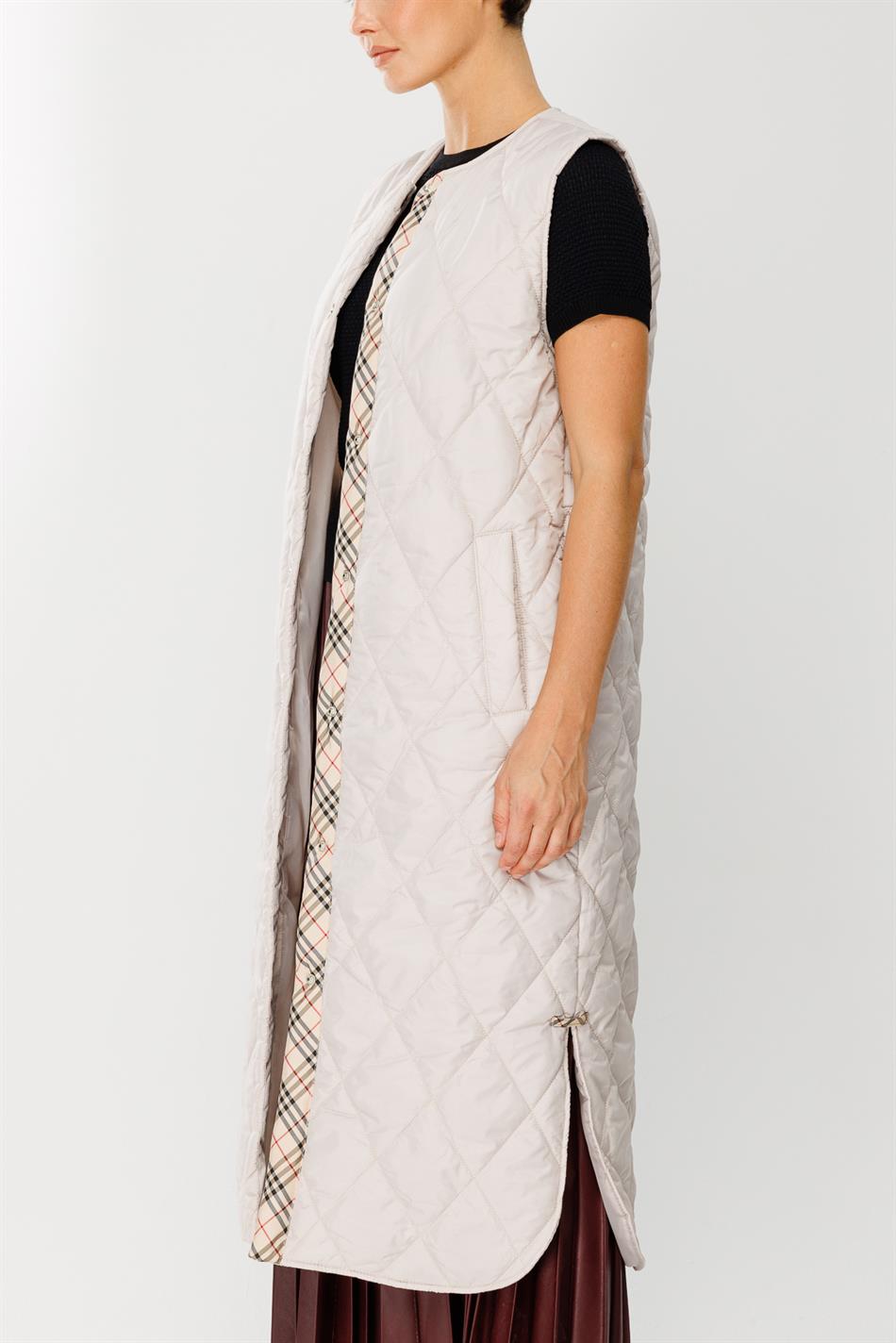 Bütün Dövrlər üçün Unikal 24 Detallı Sırtlı Uzun İdman Jileti - Boz