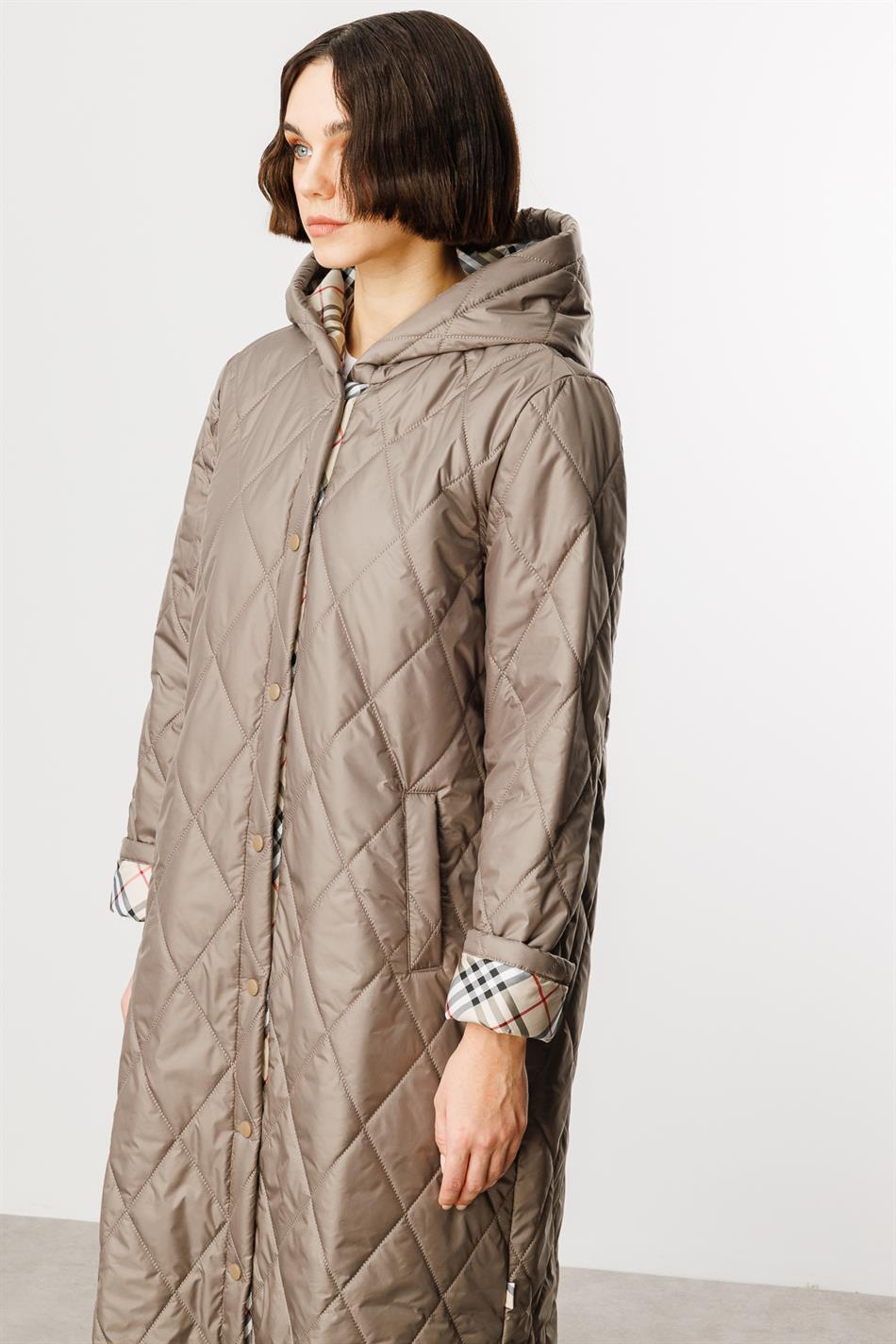 VIP Extra Padded Sporty Coat with Special Trim, Timeless and Classic, Mink Color