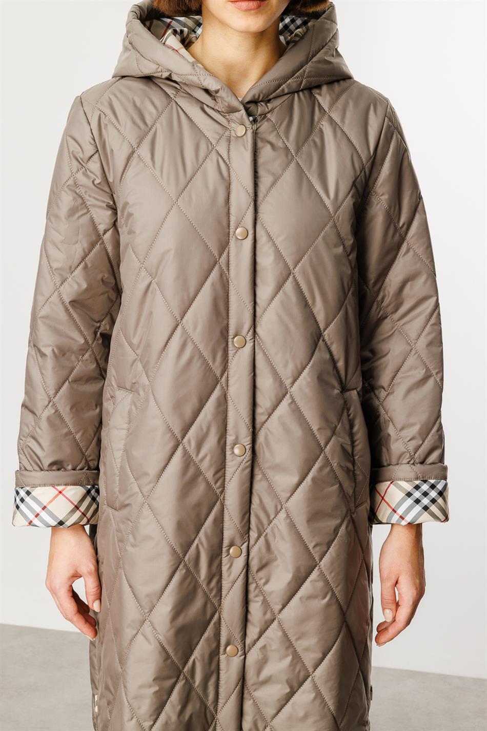 VIP Extra Padded Sporty Coat with Special Trim, Timeless and Classic, Mink Color