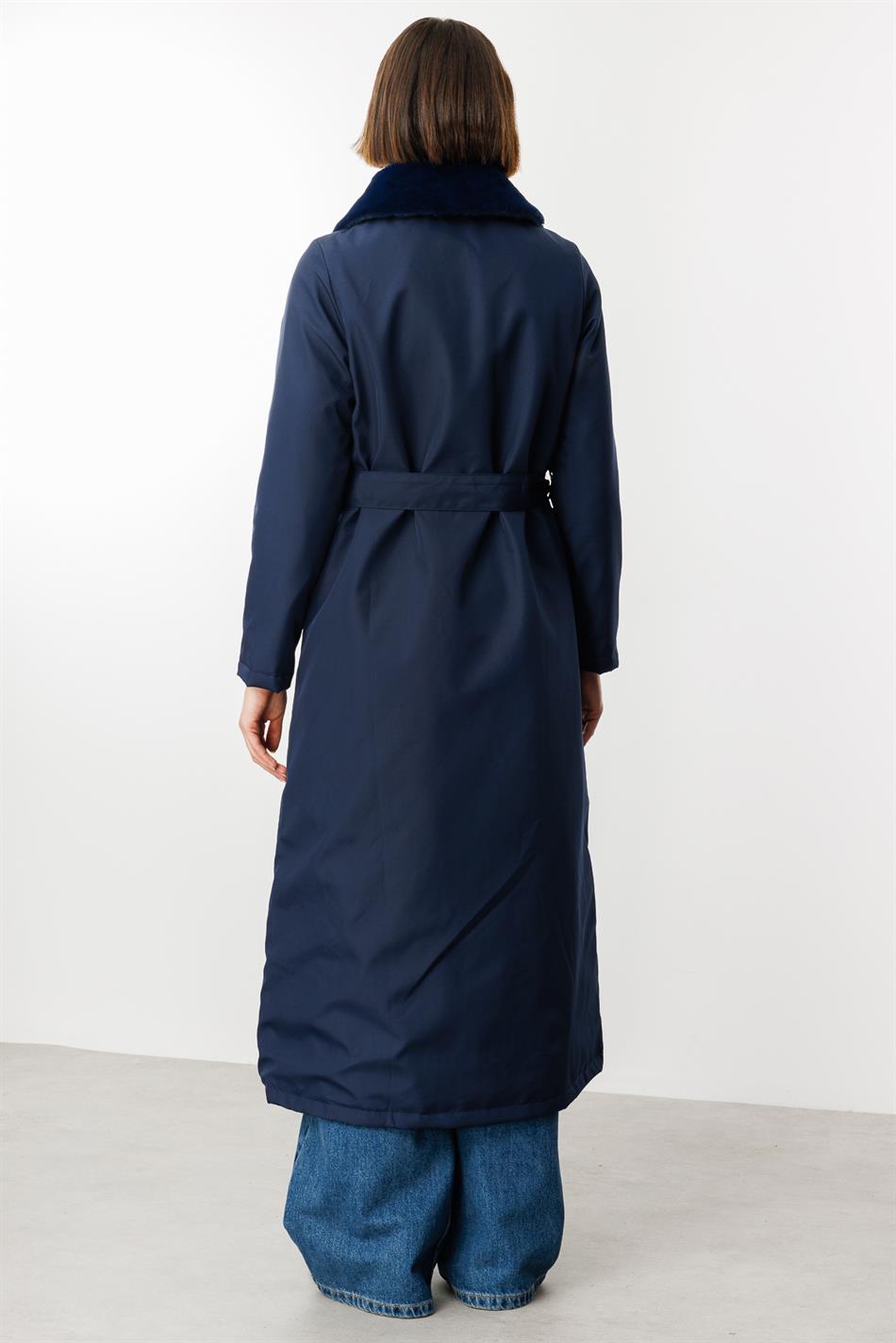 Zippy Timeless Sporty Padded Coat with Trim - Navy