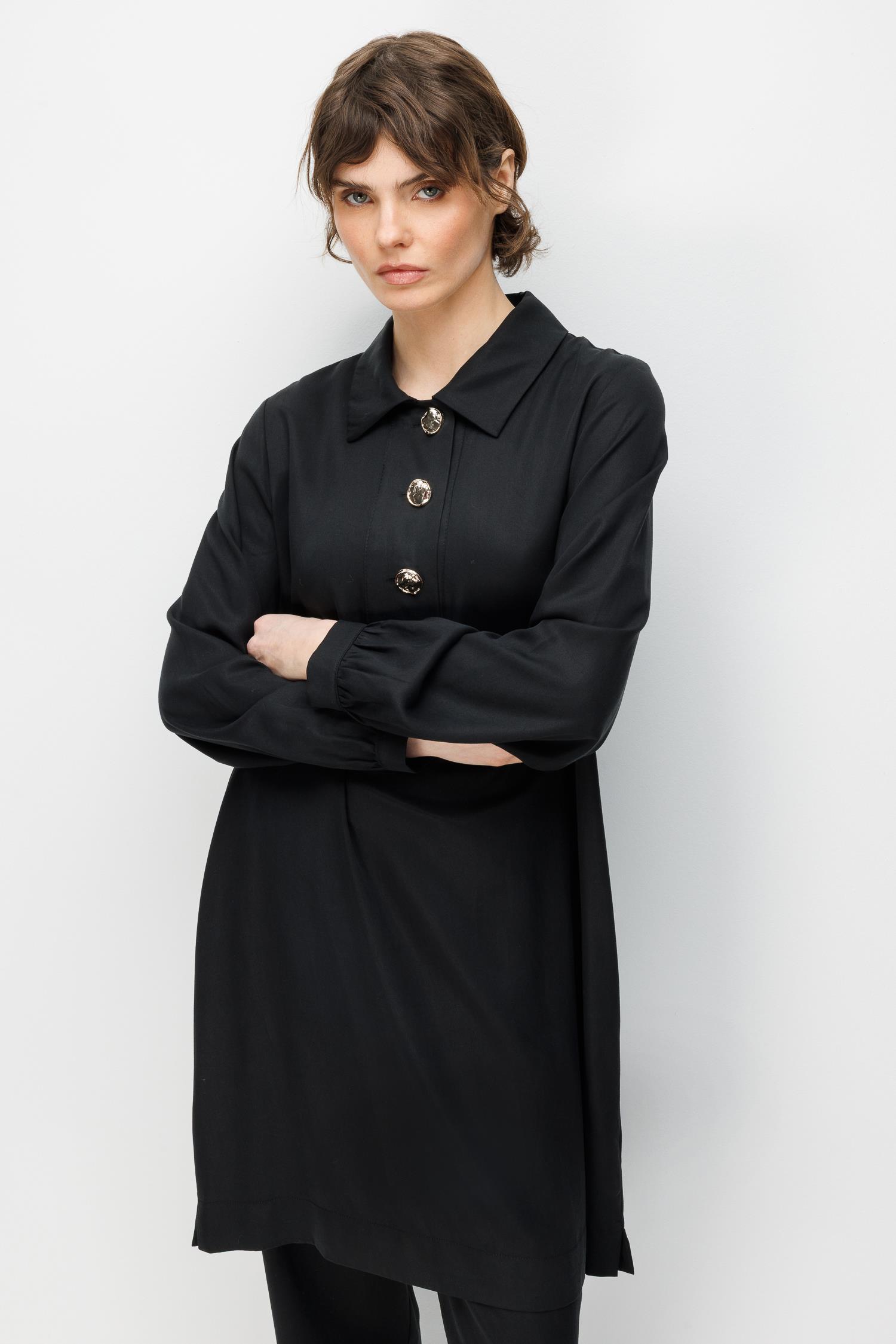 100 Doğal LyoCELL Maxi Dökümlü Soft Kumaş Basen Örten Maxi Tunik