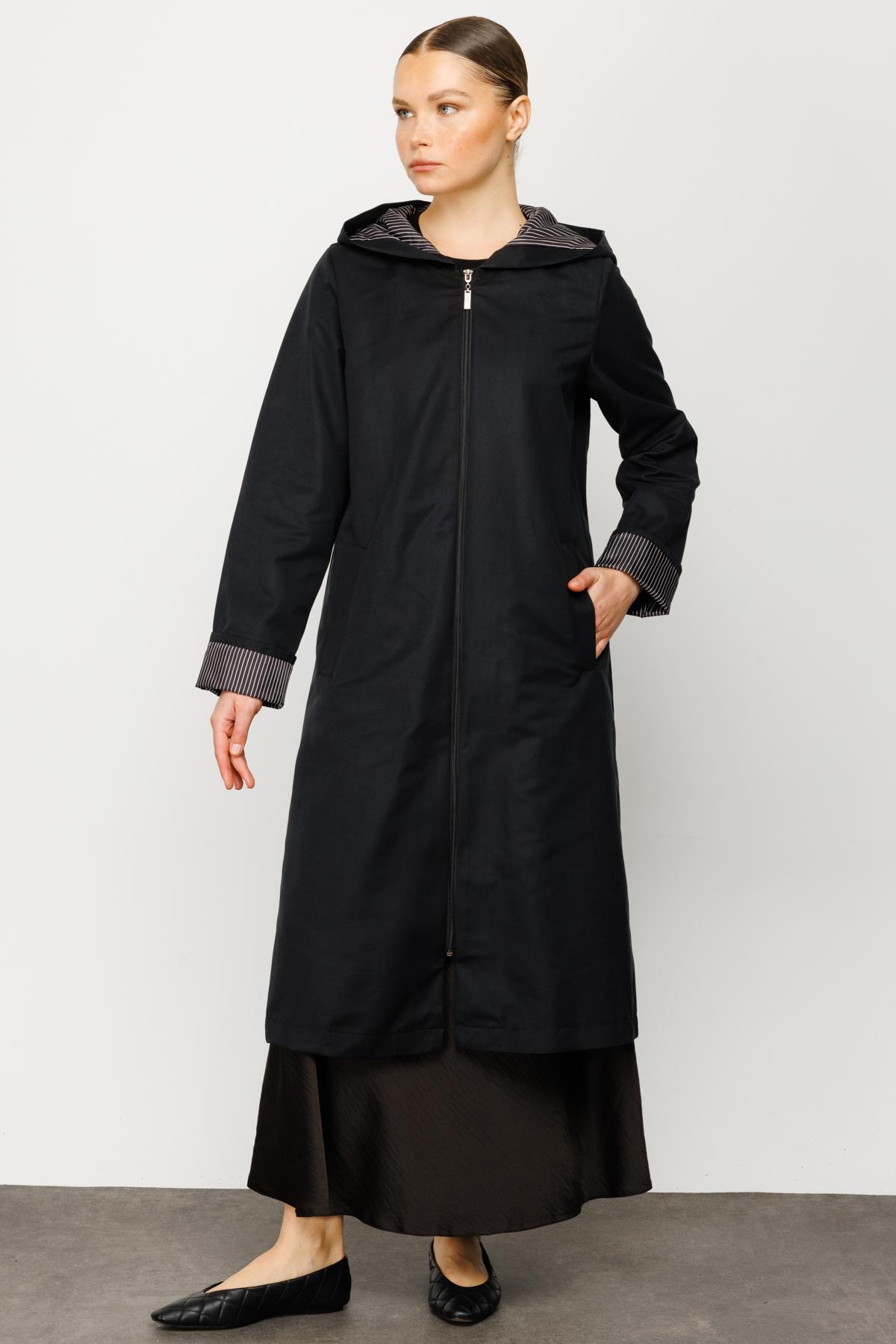 m*n様 L'Appartement ECOTTONY NYLON TRENCH BBRY MRN Fabric Trench-TRENCH Black 241571M-01 the new season MICCA