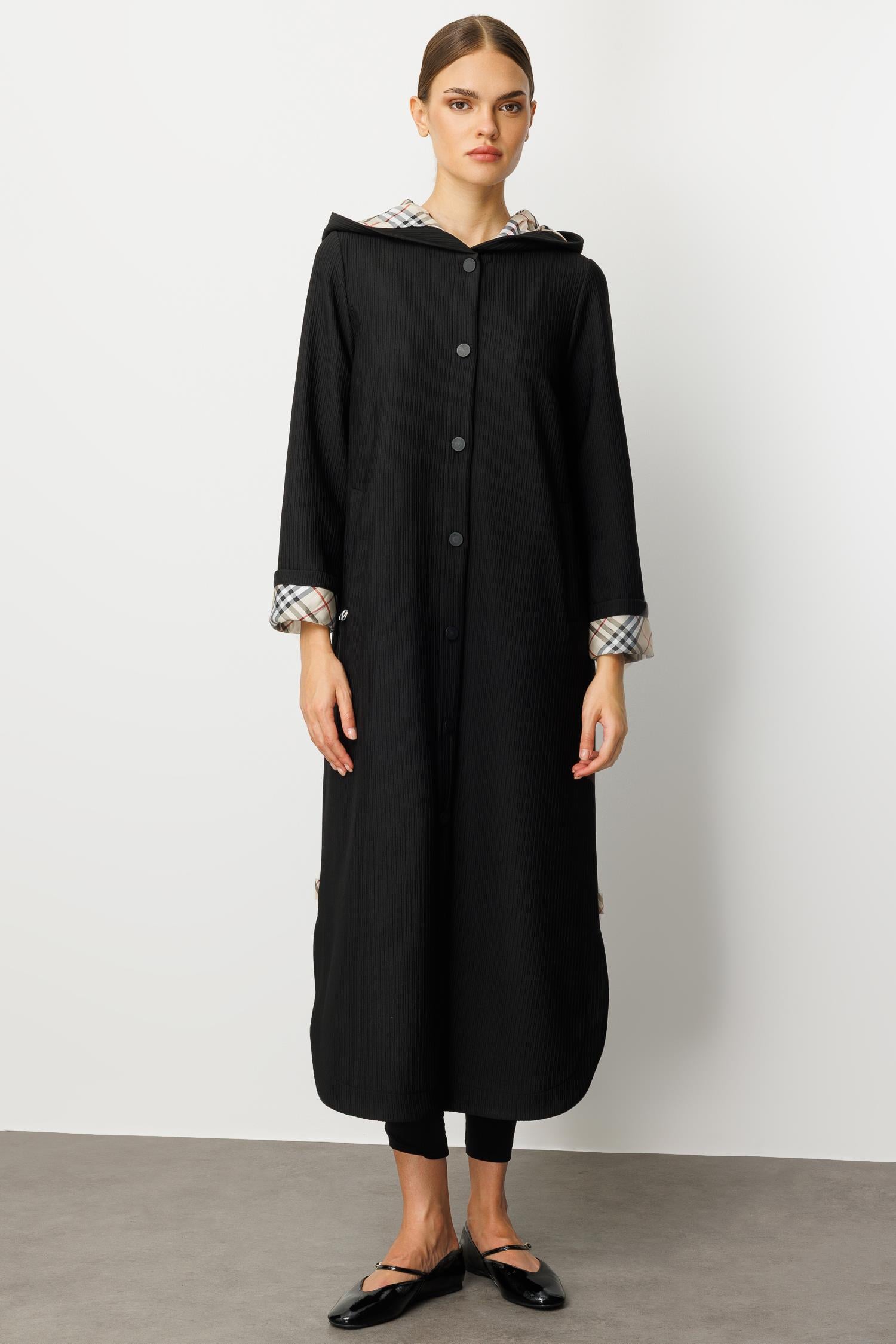 MICCA | Özel Garni ve Aks Detaylı Otto Kumaş Astarlı Mevsimlik