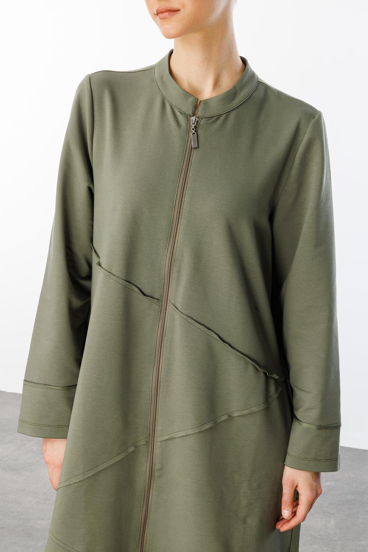 XZ Pamuk Karışımlı Örme Spor Kap/ Ferace-Haki 251588M KAP-20 YENİ