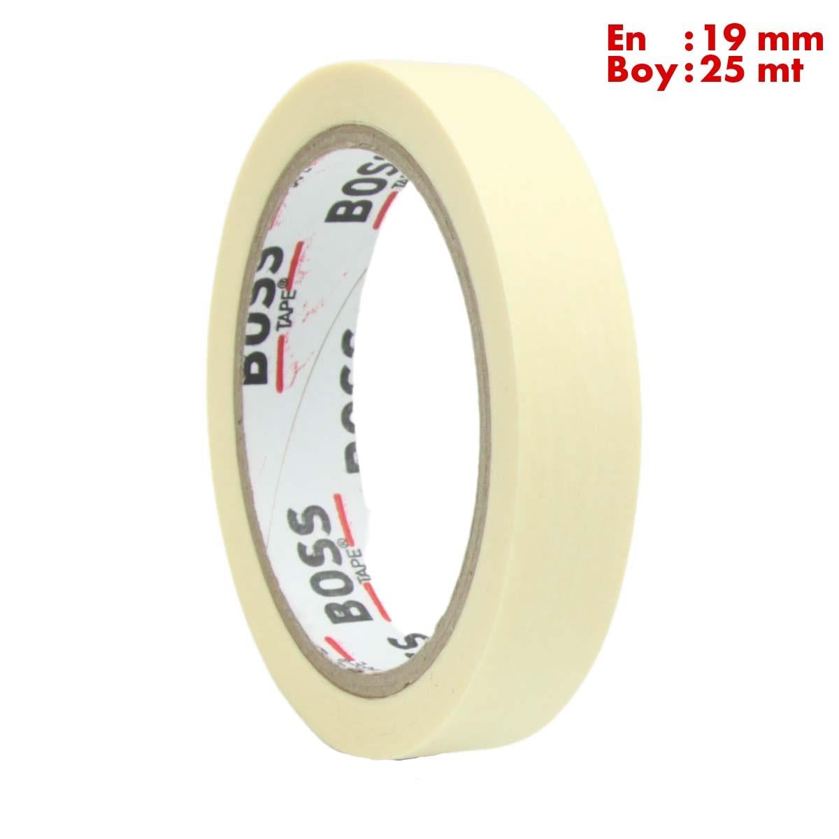 Boss TapeElektrik BantlarıBoss Tape 80 °C Maskeleme Bandı En:19mm Boy:25mt