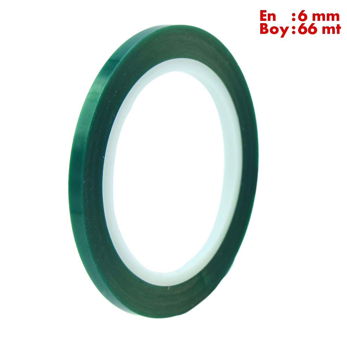 Boss TapeÇift Taraflı BantlarIsıya Dayanıklı Polyester Maskeleme Bandı En:6mm Boy:66mt