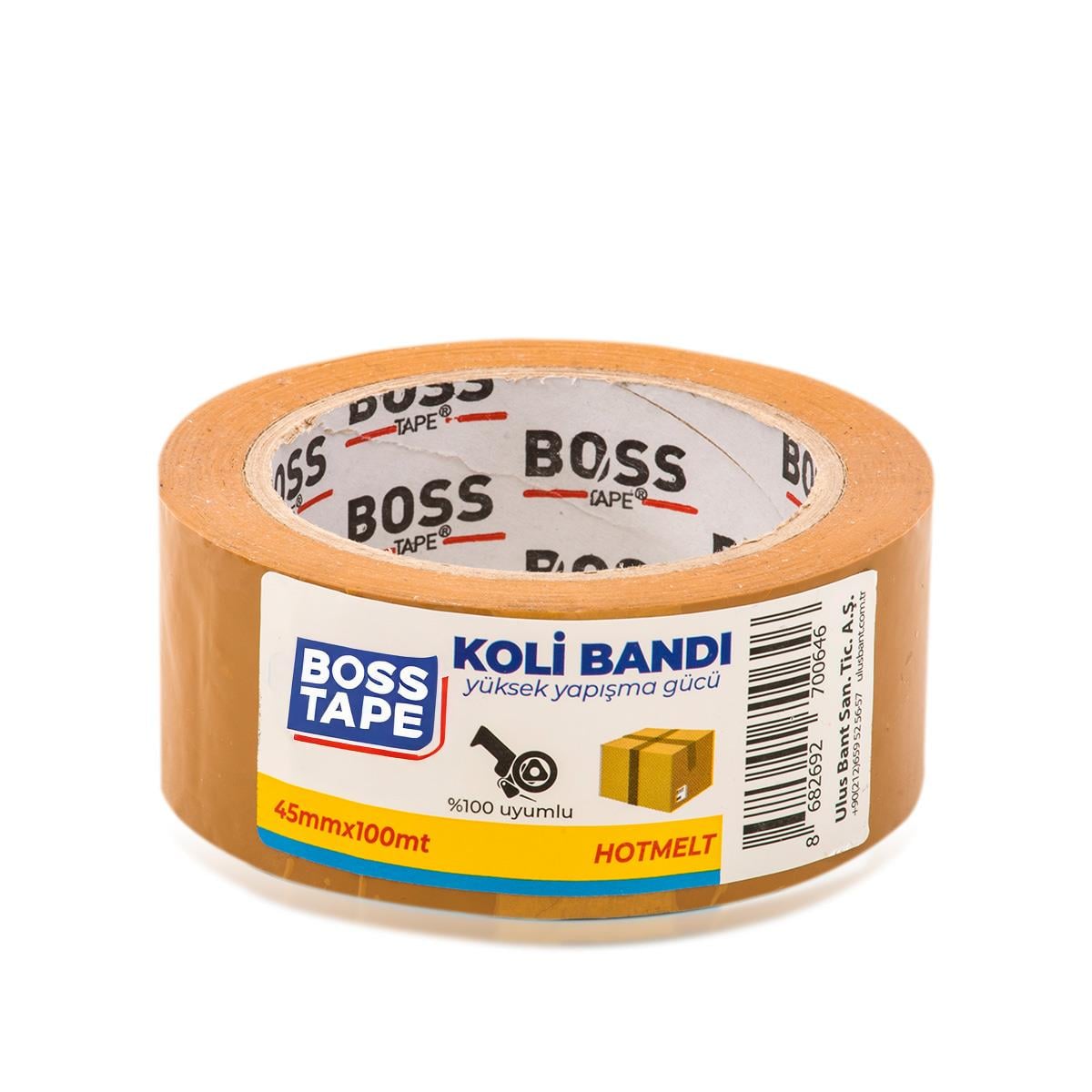 Boss TapeÇift Taraflı BantlarKoli ve Paketleme Bandı Taba 45mmx100m