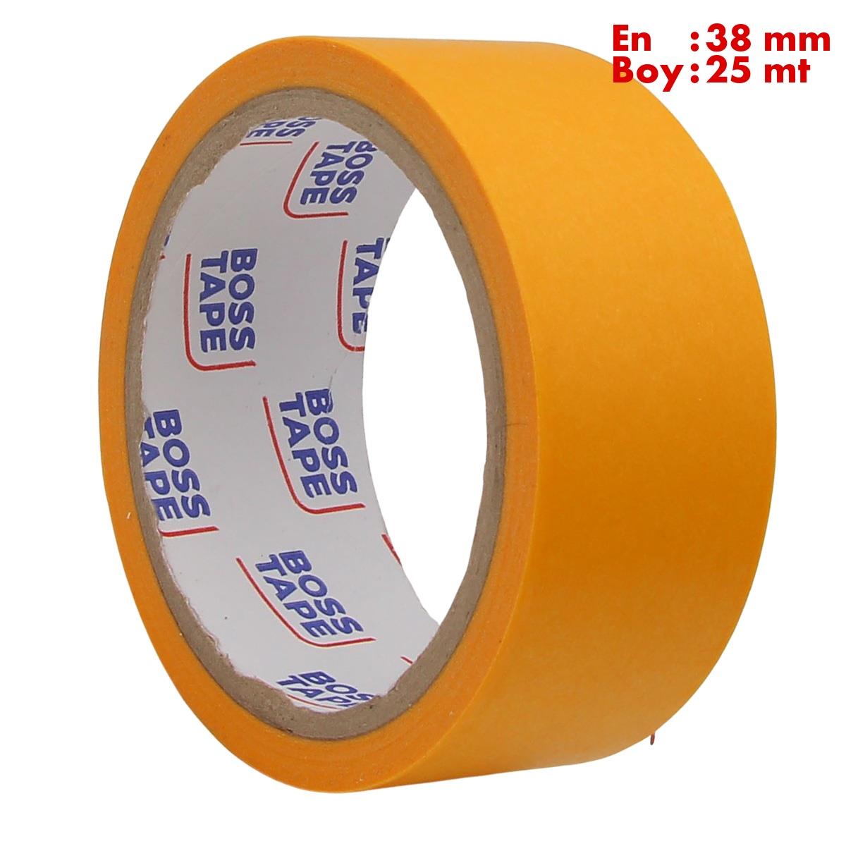 Boss TapeMaskeleme BantlarıWashi Turuncu Renkli Kağıt Bant En:38mm Boy:25mt
