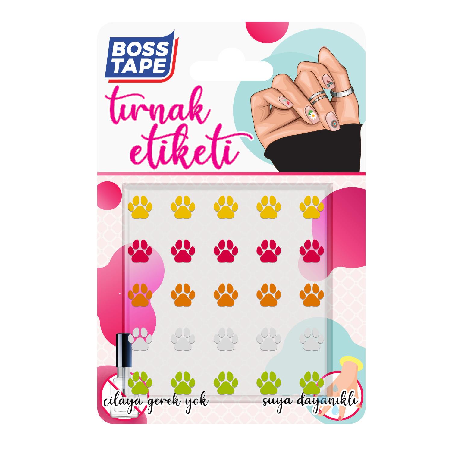 Boss TapeTırnak EtiketiYapışkanlı Tırnak Etiketi Sticker Tırnak Süsleme Nail Art Tattoo Dövmesi Pati