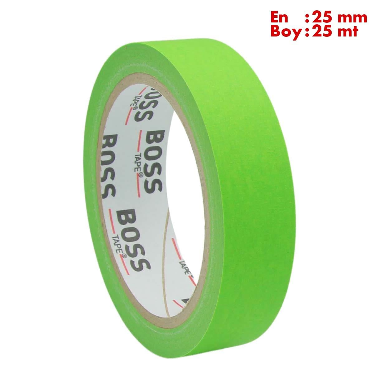 Boss TapeÇift Taraflı BantlarYeşil Maskeleme Bandı Kağıt Bant En:25mm Boy:25mt