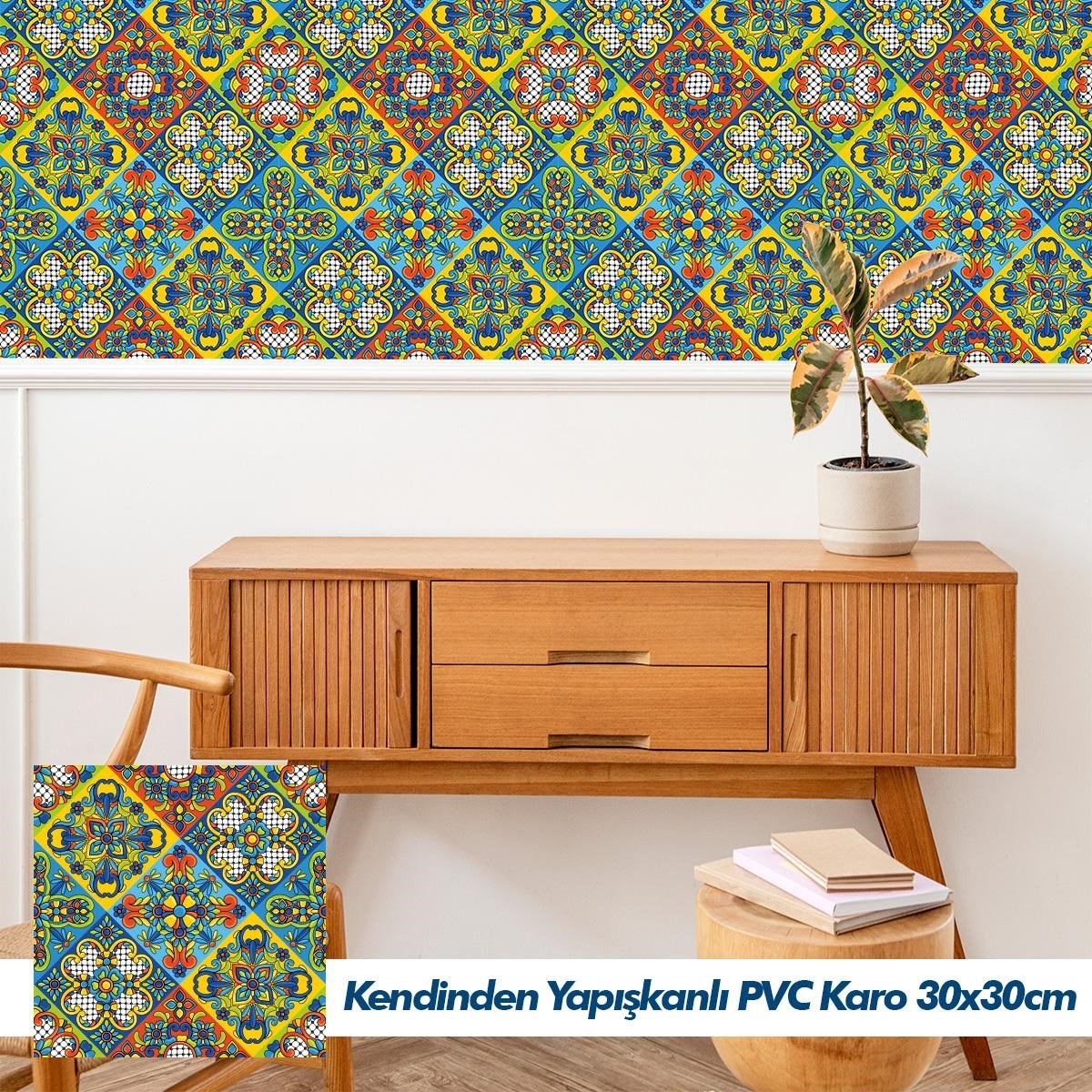 Boss 12 Adet PVC Karo Mexican 30x30cm (1,08 m²)