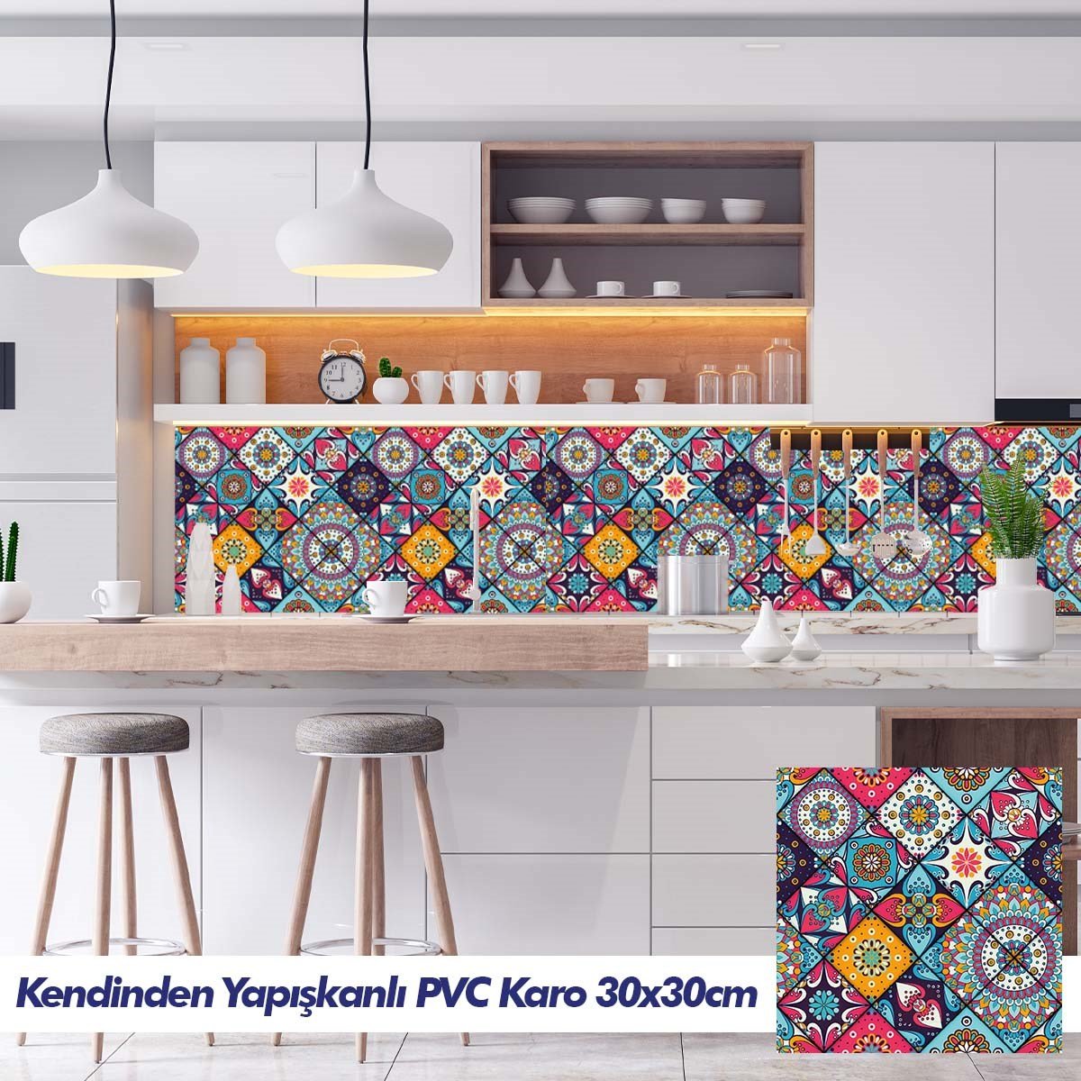 Boss 24 Adet PVC Karo Vintage 30x30cm (2,16 m²)