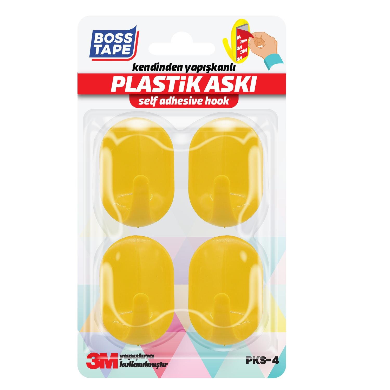 Boss Tape 3M Bantlı Sarı 4'lü Askı