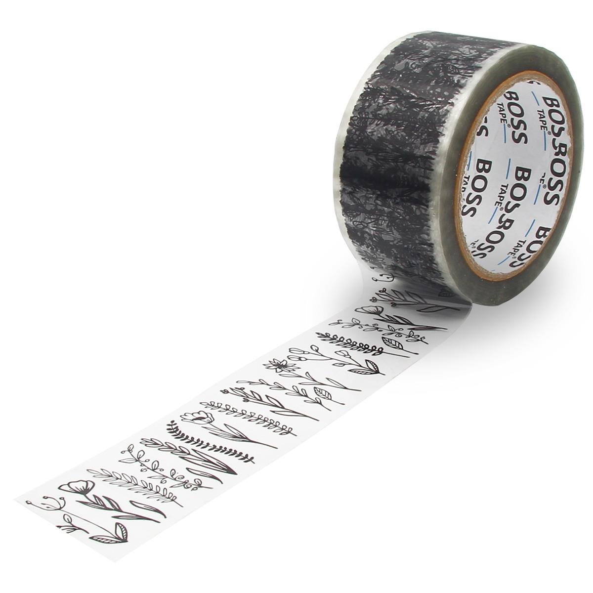 Boss Tape Çiçek Baskılı Koli Bandı En:50mm Boy:66mt