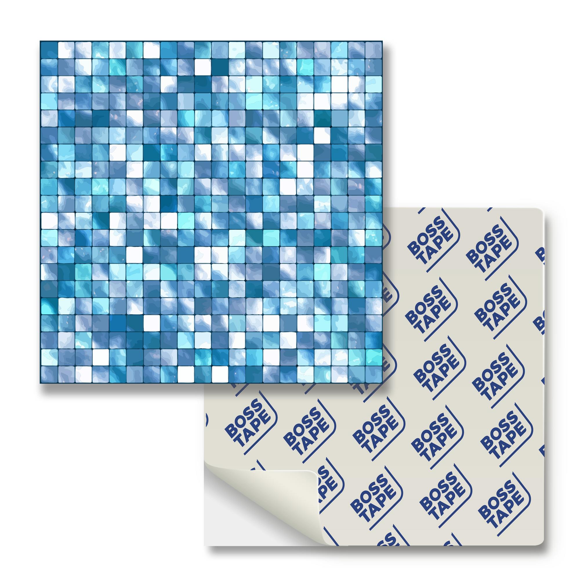 Boss TapeDöşemeBoss Kendinden Yapışkanlı Banyo Mutfak Fayans Kaplama Mozaik Pvc Karo 30x30cm (0,36 m²)