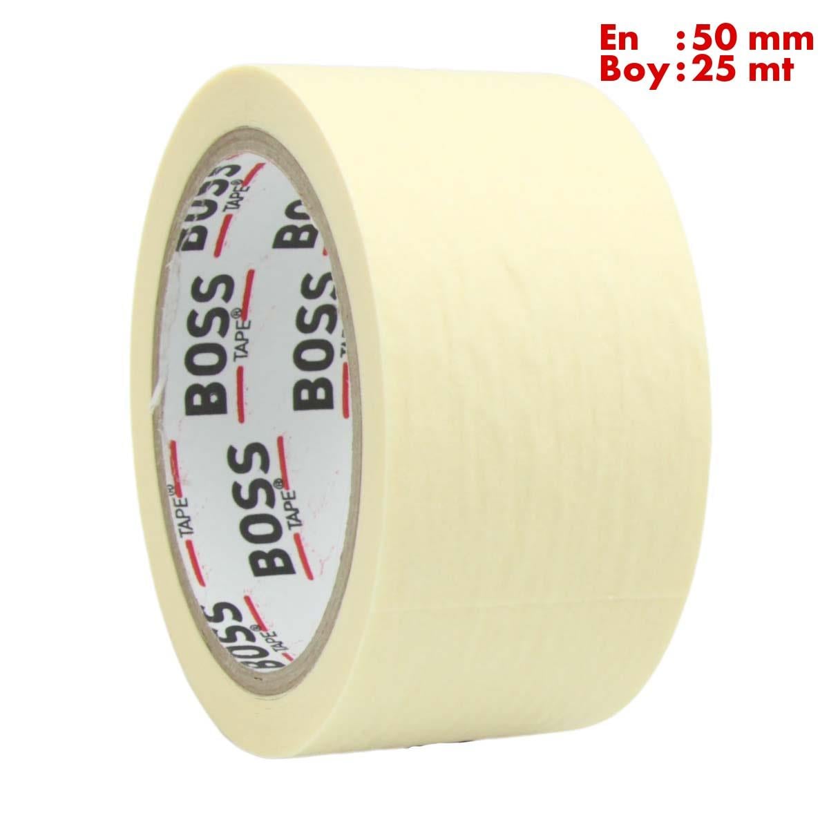 Boss TapeElektrik BantlarıBoss Tape 80 °C Maskeleme Bandı En:50mm Boy:25mt