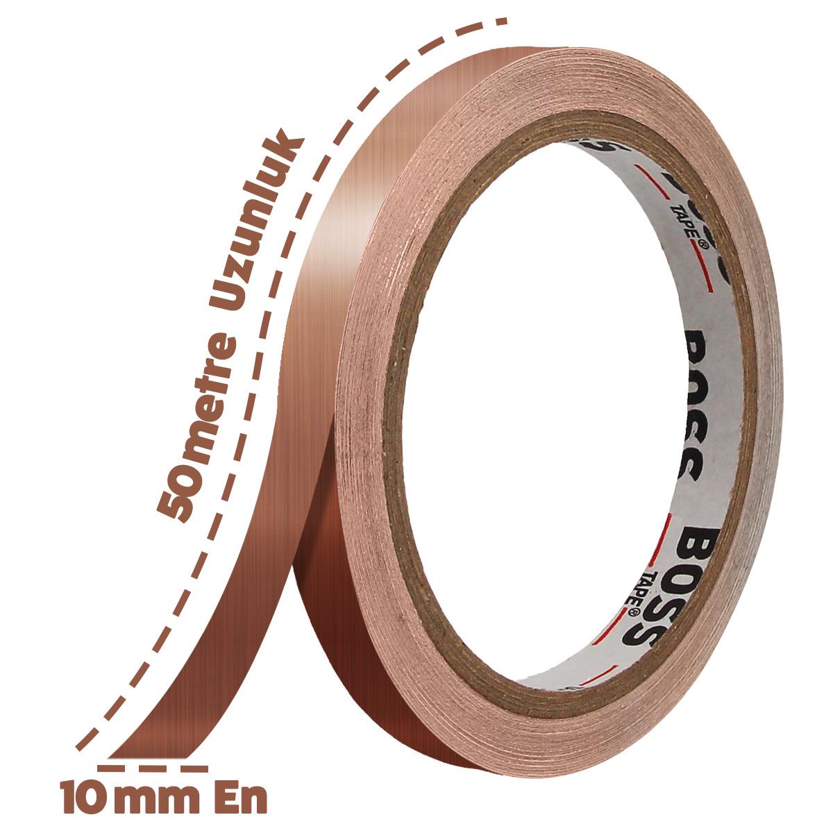 Boss TapeAlüminyum BantlarFayans Arası Yapışkanlı Şerit Derz Bandı Bakır En:10mm Boy:50mt