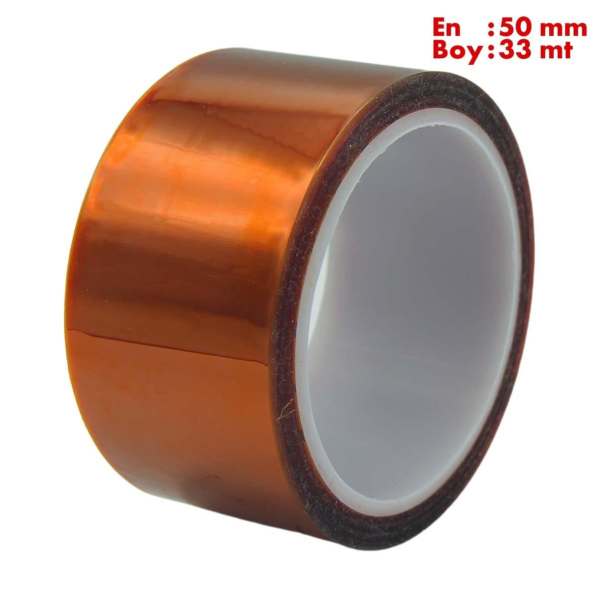 Boss TapeMaskeleme BantlarıKapton Bant 260 Dereceye Dayanıklı Bant En:50mm Boy:33mt