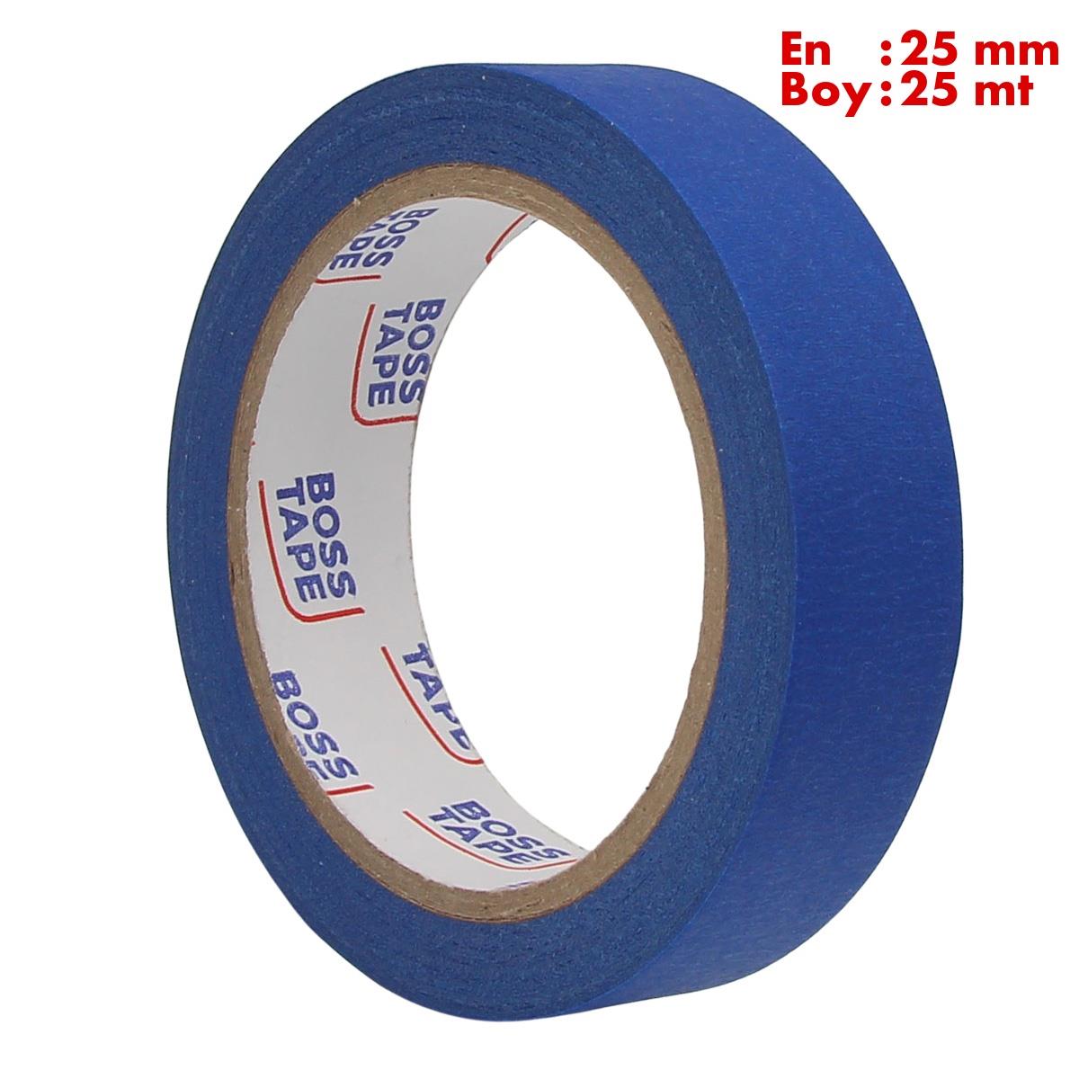 Boss TapeMaskeleme BantlarıLacivert Maskeleme Bandı Kağıt Bant En:25mm Boy:25mt
