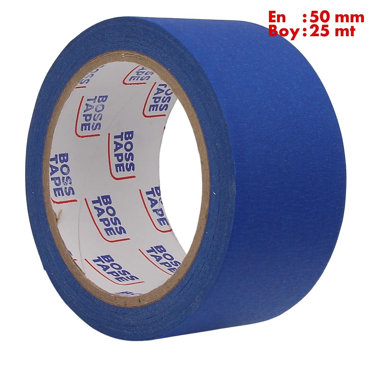 Boss TapeMaskeleme BantlarıLacivert Maskeleme Bandı Kağıt Bant En:50mm Boy:25mt