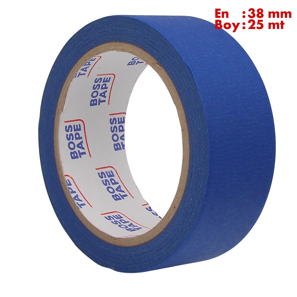 Boss TapeMaskeleme BantlarıLacivert Maskeleme Bandı Kağıt Bant En:38mm Boy:25mt